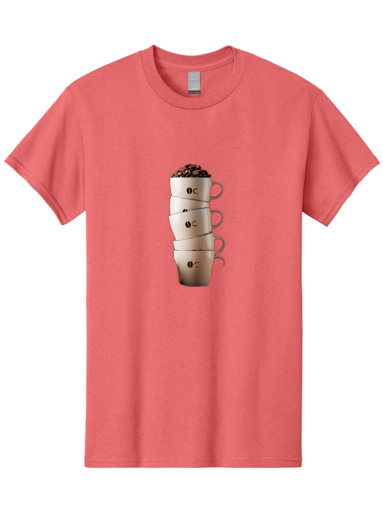 Coffee-Cups-3 Men'S Graphic Tee, 100% Cotton, Comfortable Casual Summer Wear, Machine Washable, Coffee Cups, Coffee Beans, Beige Cups, Stacked Cups, Coffee Logo, Coffee Culture, Morning Coffee, Coffee Break, Coffee Time Baa369 6