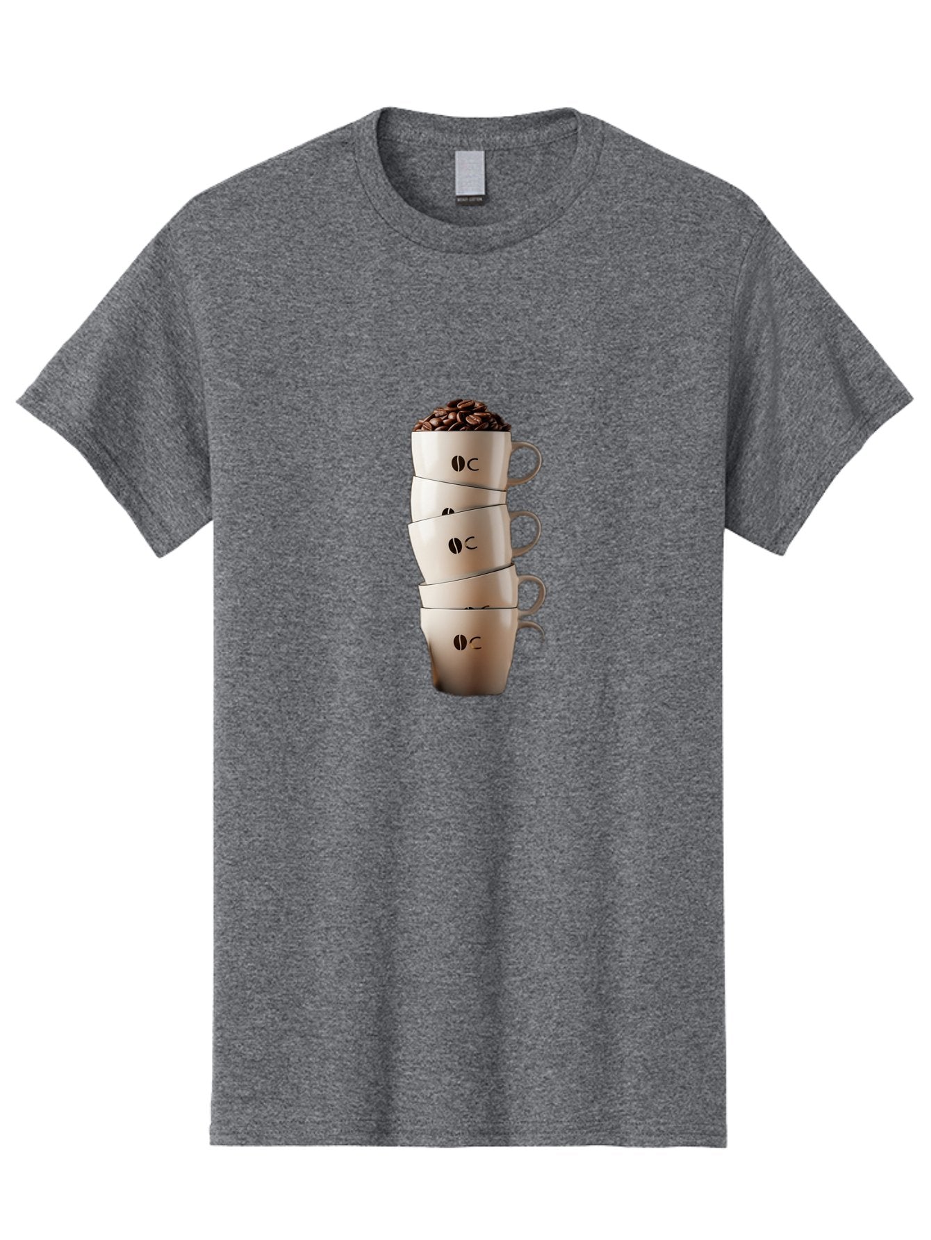 Coffee-Cups-3 Men'S Graphic Tee, 100% Cotton, Comfortable Casual Summer Wear, Machine Washable, Coffee Cups, Coffee Beans, Beige Cups, Stacked Cups, Coffee Logo, Coffee Culture, Morning Coffee, Coffee Break, Coffee Time Baa369 7