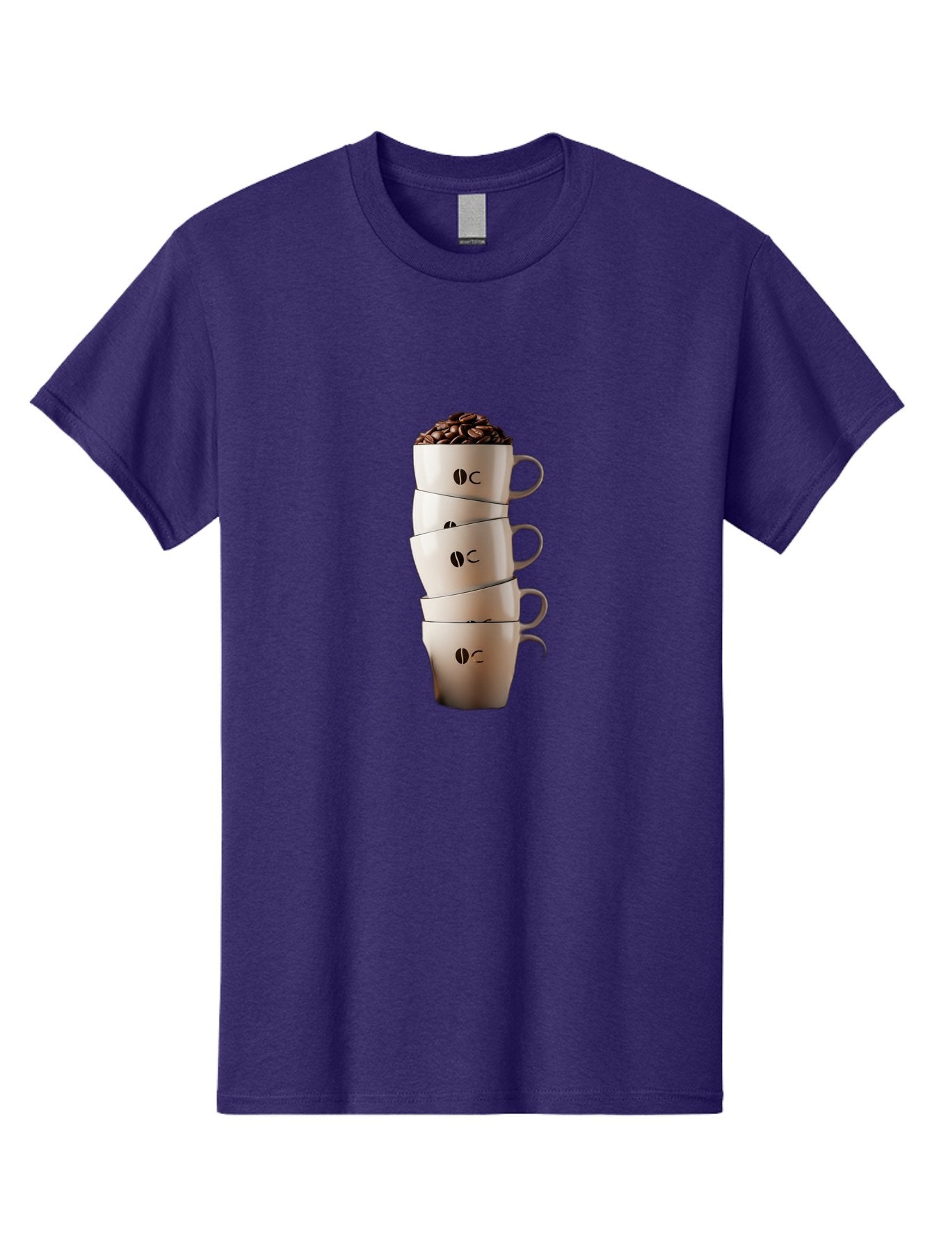 Coffee-Cups-3 Men'S Graphic Tee, 100% Cotton, Comfortable Casual Summer Wear, Machine Washable, Coffee Cups, Coffee Beans, Beige Cups, Stacked Cups, Coffee Logo, Coffee Culture, Morning Coffee, Coffee Break, Coffee Time Baa369 3