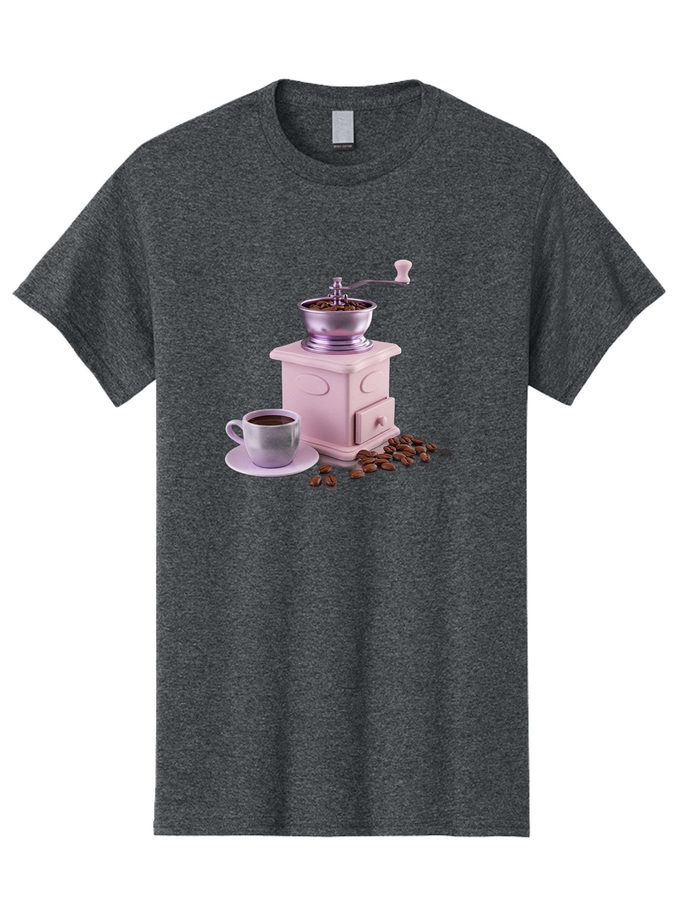 Coffee-Grinder-1 Men'S Graphic Tee, 100% Cotton, Comfortable Casual Summer Wear, Machine Washable, Coffee Grinder, Manual Grinder, Coffee Beans, Freshly Ground Coffee, Coffee Cup, Saucer, Morning Routine, Coffee Lover, Coffee Culture Baa371