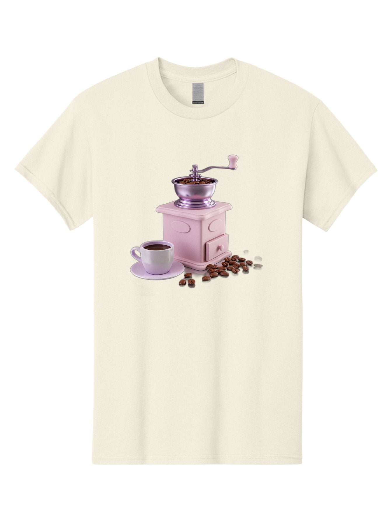 Coffee-Grinder-1 Men'S Graphic Tee, 100% Cotton, Comfortable Casual Summer Wear, Machine Washable, Coffee Grinder, Manual Grinder, Coffee Beans, Freshly Ground Coffee, Coffee Cup, Saucer, Morning Routine, Coffee Lover, Coffee Culture Baa371 7