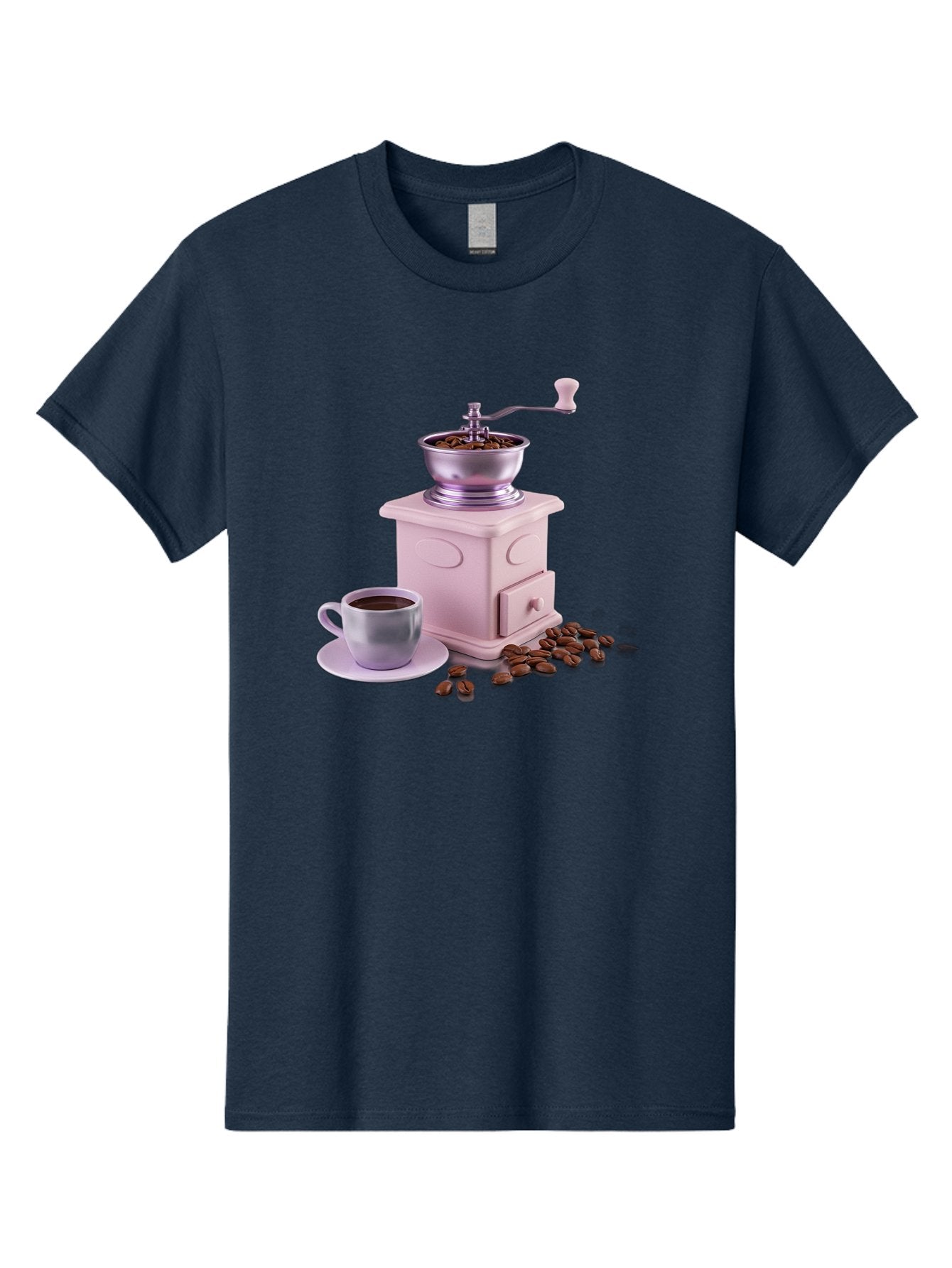 Coffee-Grinder-1 Men'S Graphic Tee, 100% Cotton, Comfortable Casual Summer Wear, Machine Washable, Coffee Grinder, Manual Grinder, Coffee Beans, Freshly Ground Coffee, Coffee Cup, Saucer, Morning Routine, Coffee Lover, Coffee Culture Baa371 3