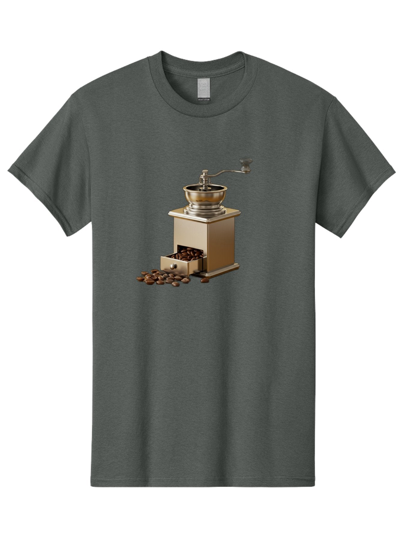 Coffee-Grinder-2 Men'S Graphic Tee, 100% Cotton, Comfortable Casual Summer Wear, Machine Washable, Coffee Grinder, Manual Grinder, Coffee Beans, Grinder With Drawer, Coffee Roasting, Manual Coffee, Coffee Grinding, Freshly Ground Coffee, Baa372