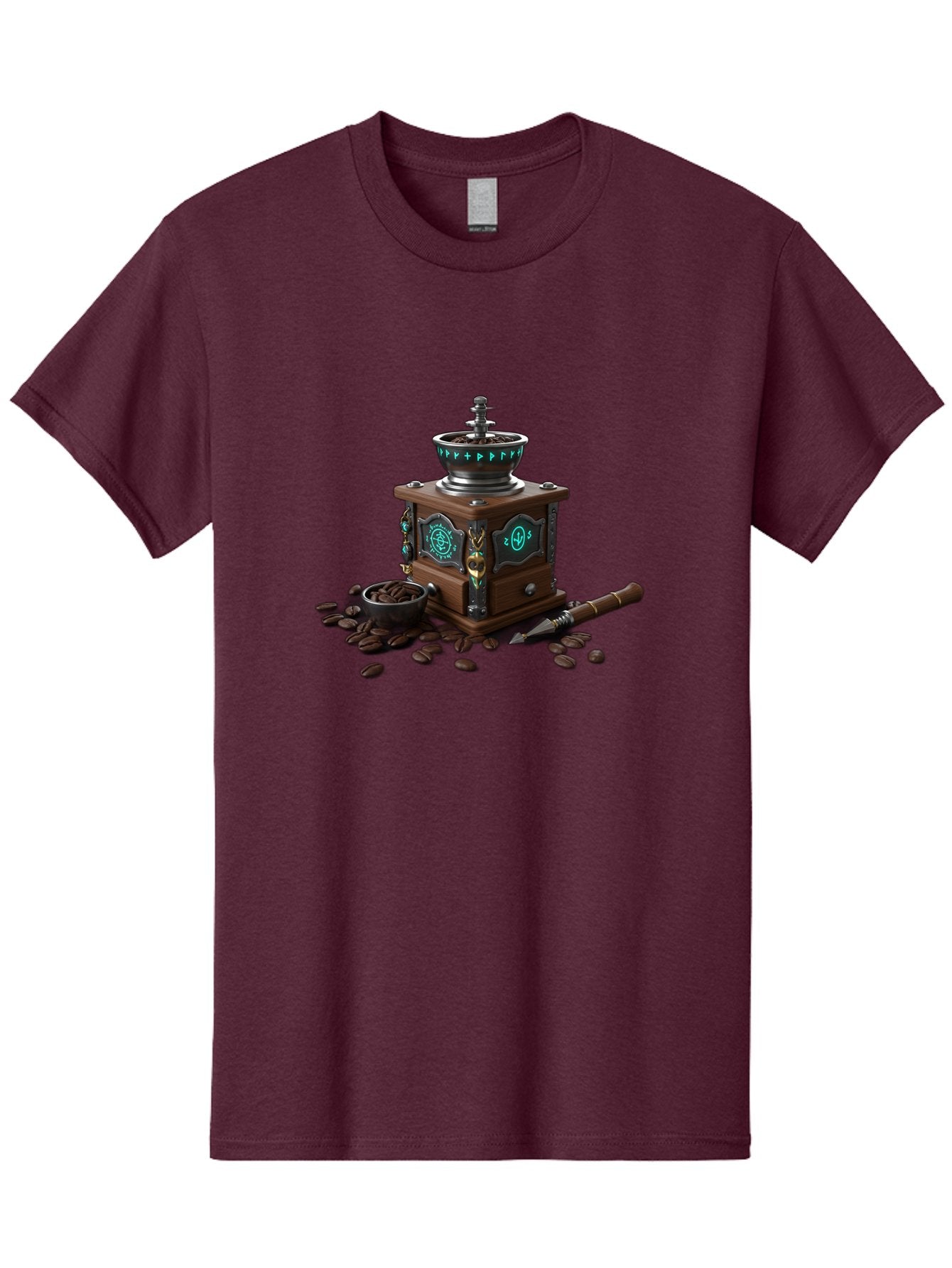 Coffee-Grinder-3 Men'S Graphic Tee, 100% Cotton, Comfortable Casual Summer Wear, Machine Washable, Coffee Grinder, Wooden Coffee Grinder, Coffee Beans, Vintage Coffee, Manual Grinder, Coffee Lovers, Coffee Roasting, Coffee Grinding, Baa373 4