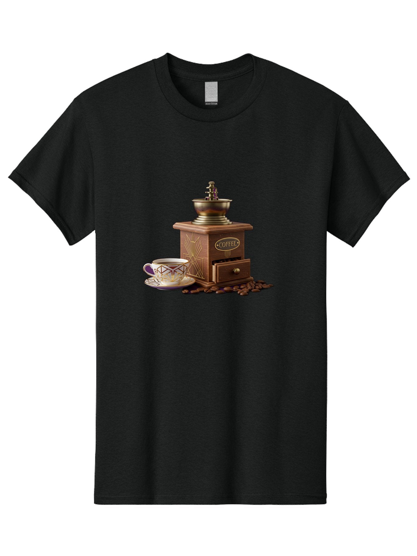 Coffee-Grinder Men'S Graphic Tee, 100% Cotton, Comfortable Casual Summer Wear, Machine Washable, Coffee Grinder, Coffee Beans, Coffee Cup, Morning Coffee, Coffee Time, Coffee Ritual, Coffee Culture, Coffee Lover, Coffee Break Baa374 5