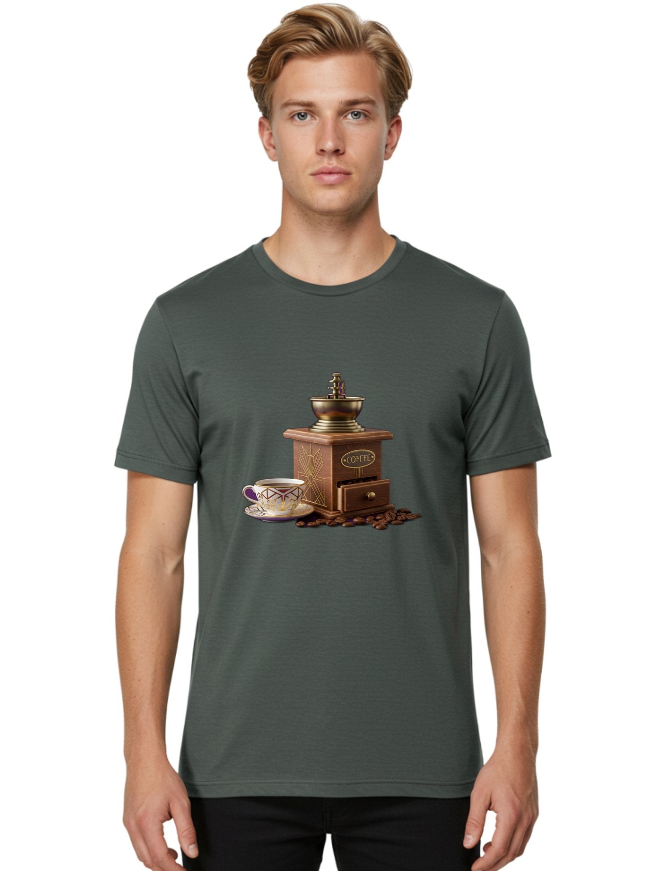 Coffee-Grinder Men'S Graphic Tee, 100% Cotton, Comfortable Casual Summer Wear, Machine Washable, Coffee Grinder, Coffee Beans, Coffee Cup, Morning Coffee, Coffee Time, Coffee Ritual, Coffee Culture, Coffee Lover, Coffee Break Baa374 28