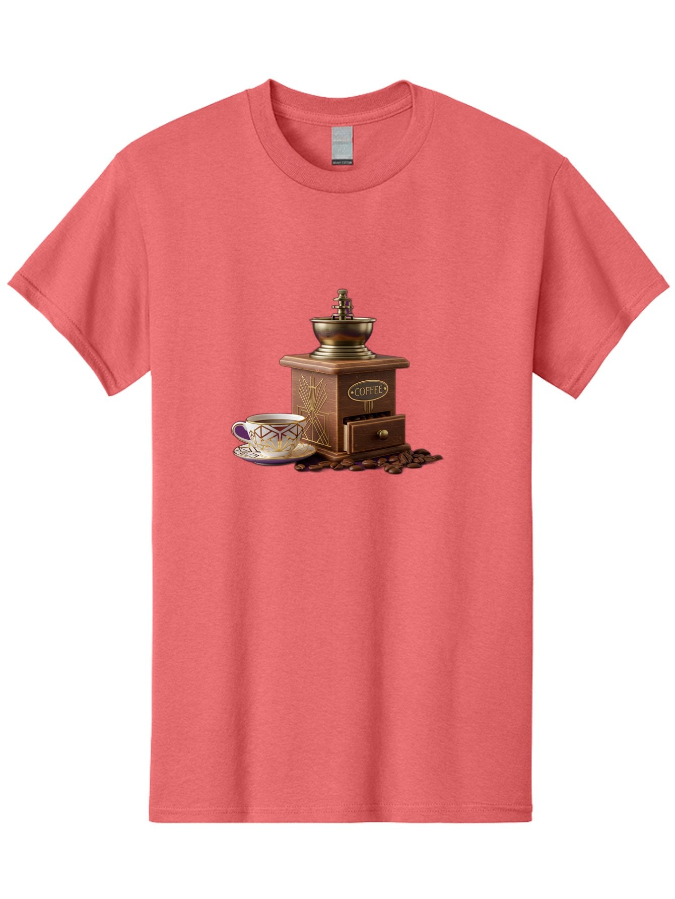 Coffee-Grinder Men'S Graphic Tee, 100% Cotton, Comfortable Casual Summer Wear, Machine Washable, Coffee Grinder, Coffee Beans, Coffee Cup, Morning Coffee, Coffee Time, Coffee Ritual, Coffee Culture, Coffee Lover, Coffee Break Baa374 3