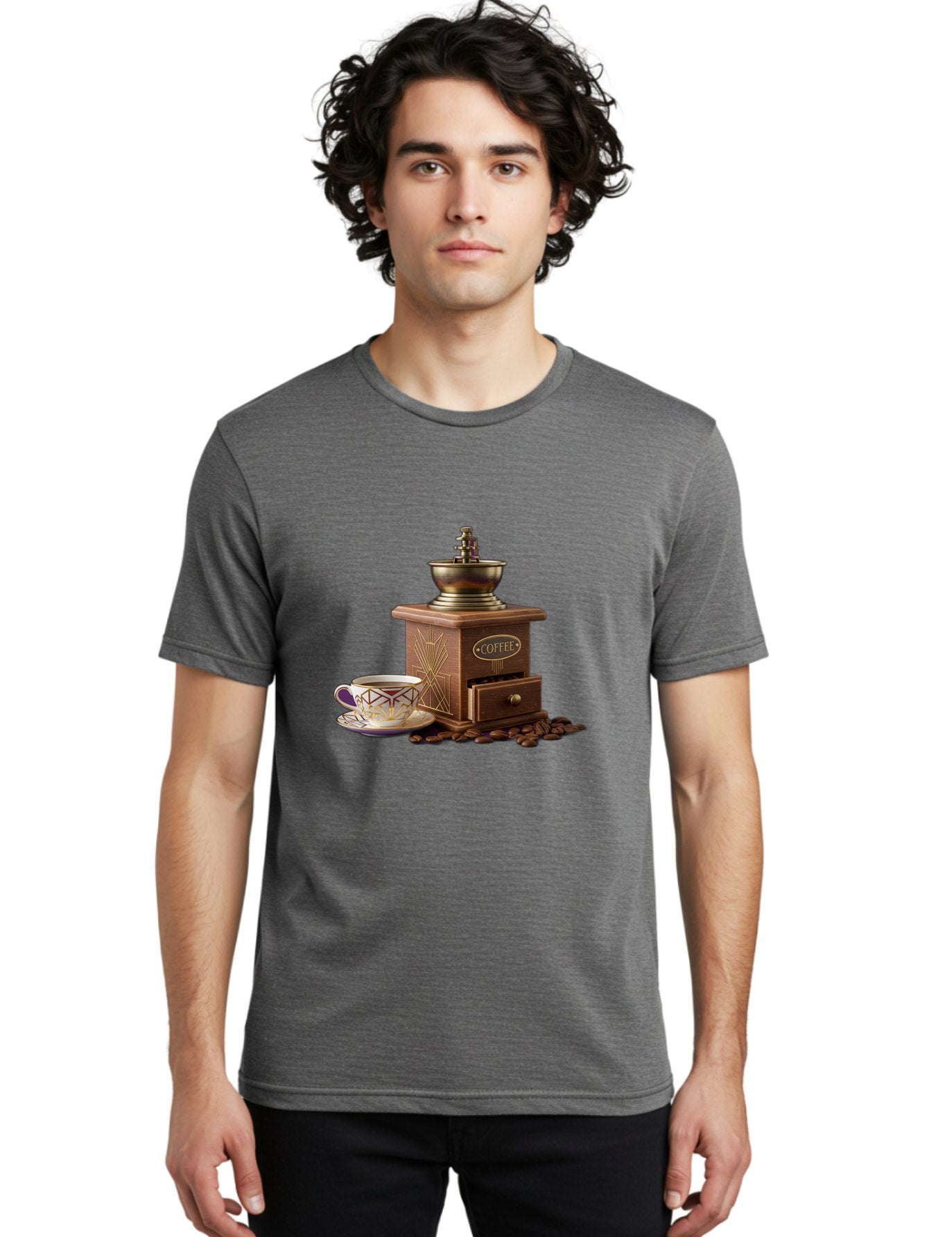 Coffee-Grinder Men'S Graphic Tee, 100% Cotton, Comfortable Casual Summer Wear, Machine Washable, Coffee Grinder, Coffee Beans, Coffee Cup, Morning Coffee, Coffee Time, Coffee Ritual, Coffee Culture, Coffee Lover, Coffee Break Baa374 29