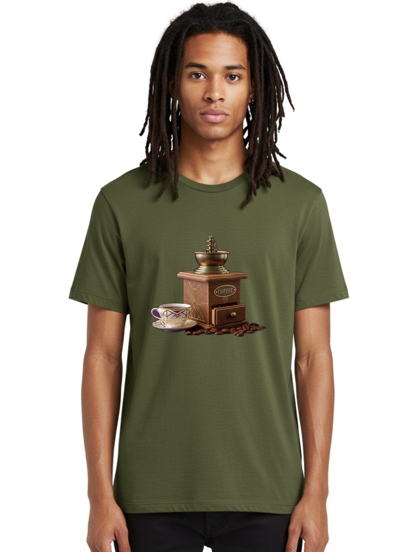 Coffee-Grinder Men'S Graphic Tee, 100% Cotton, Comfortable Casual Summer Wear, Machine Washable, Coffee Grinder, Coffee Beans, Coffee Cup, Morning Coffee, Coffee Time, Coffee Ritual, Coffee Culture, Coffee Lover, Coffee Break Baa374 30