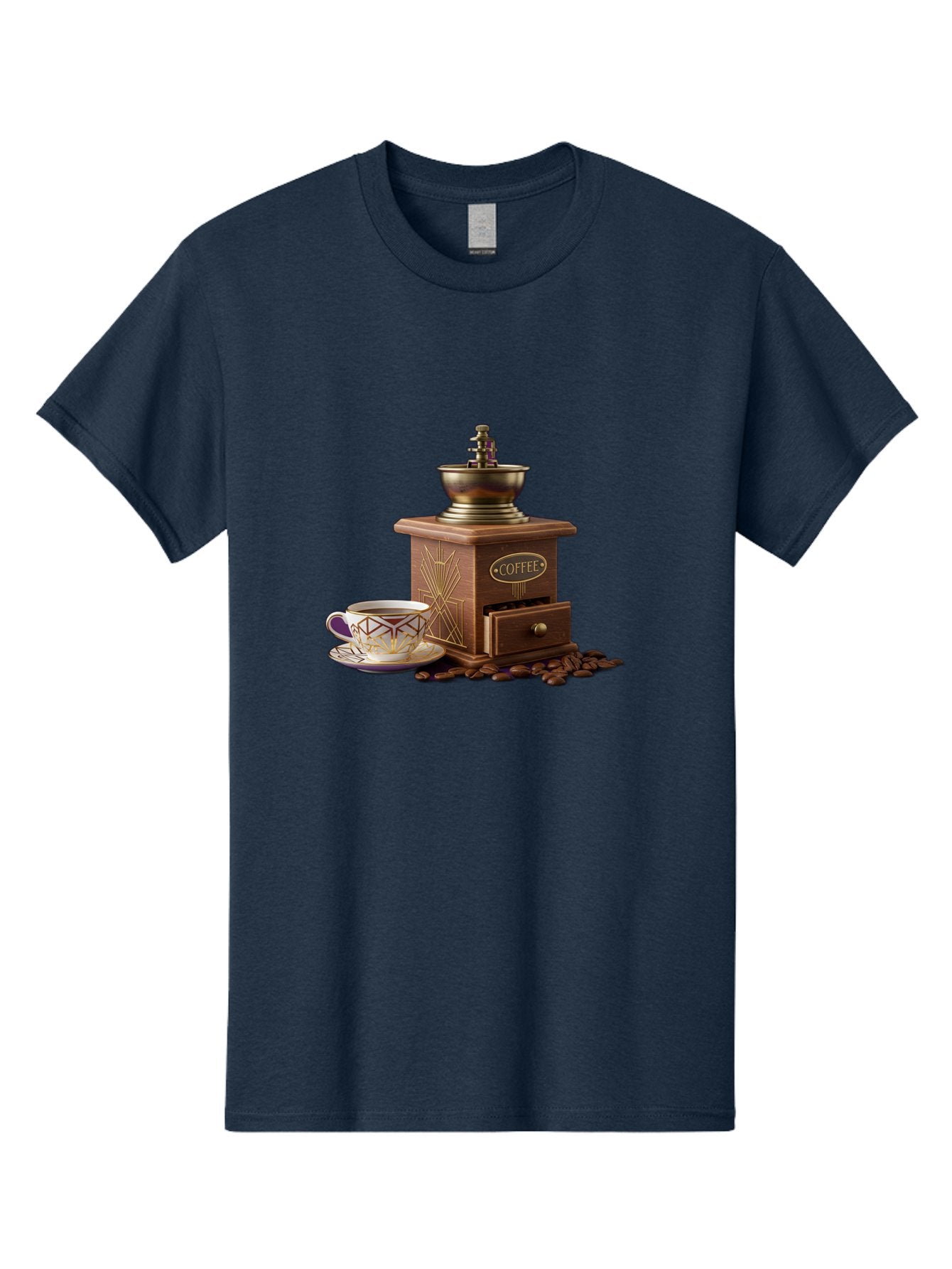 Coffee-Grinder Men'S Graphic Tee, 100% Cotton, Comfortable Casual Summer Wear, Machine Washable, Coffee Grinder, Coffee Beans, Coffee Cup, Morning Coffee, Coffee Time, Coffee Ritual, Coffee Culture, Coffee Lover, Coffee Break Baa374