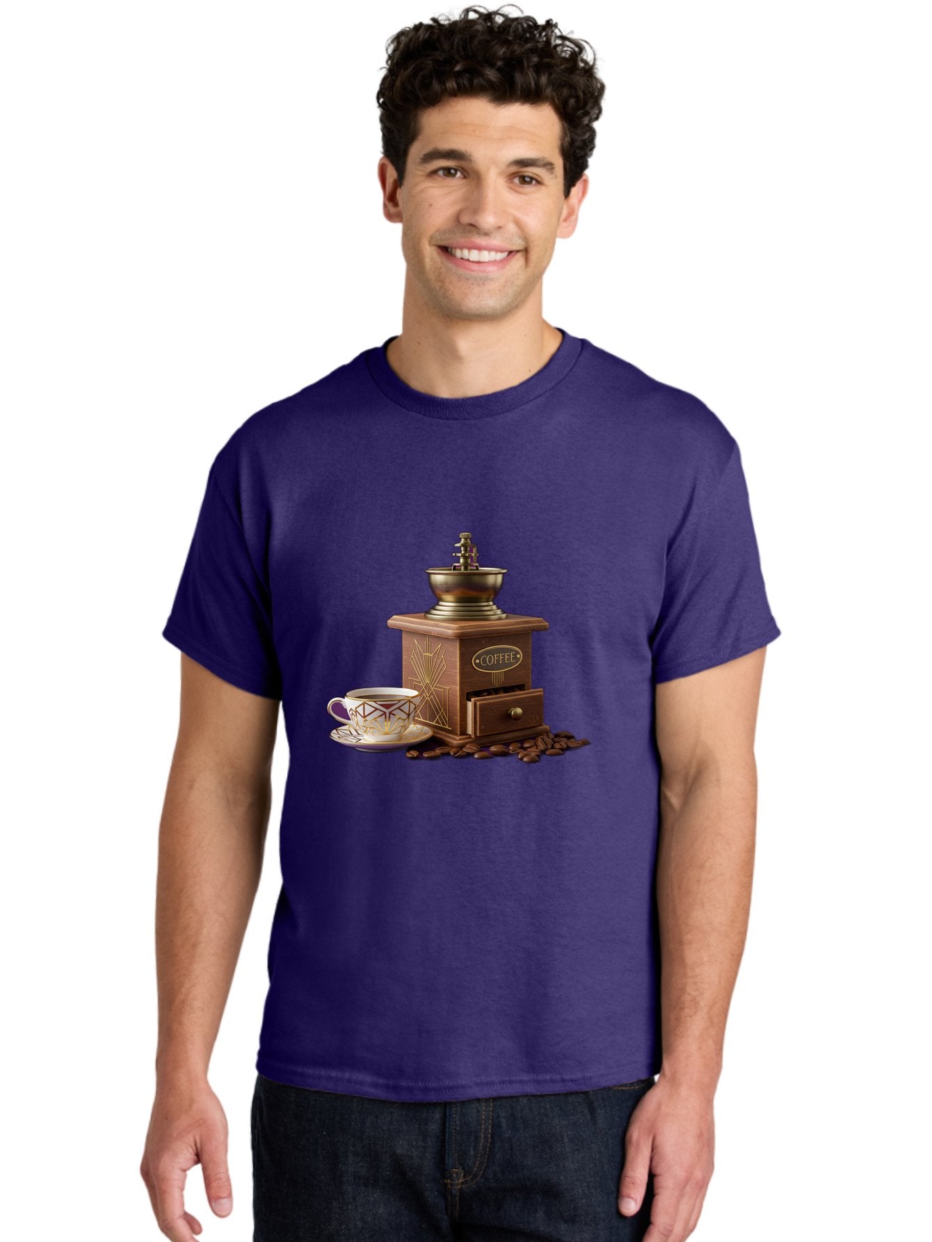 Coffee-Grinder Men'S Graphic Tee, 100% Cotton, Comfortable Casual Summer Wear, Machine Washable, Coffee Grinder, Coffee Beans, Coffee Cup, Morning Coffee, Coffee Time, Coffee Ritual, Coffee Culture, Coffee Lover, Coffee Break Baa374 18