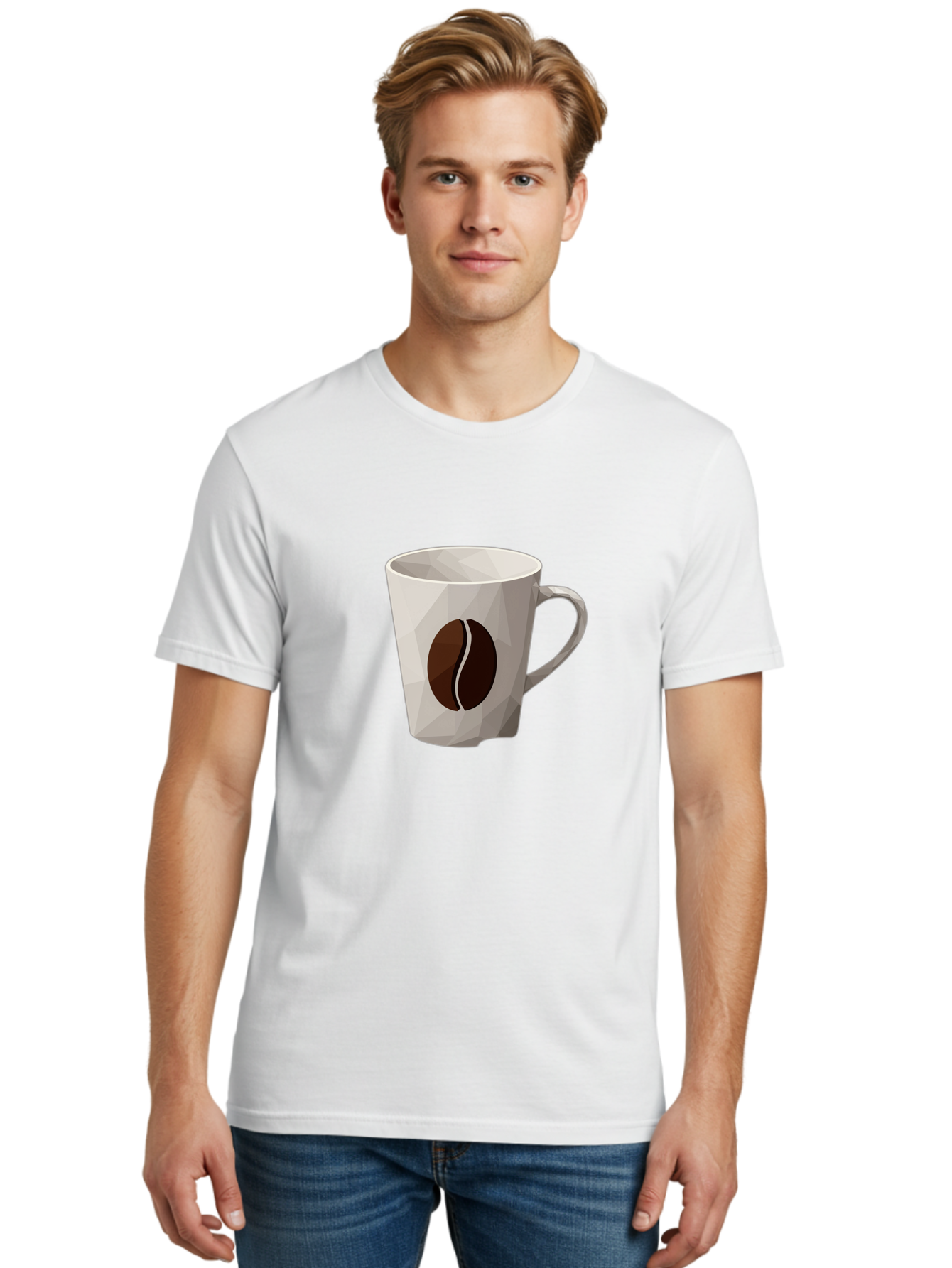 Coffee-Mug-3 Men'S Graphic Tee, 100% Cotton, Comfortable Casual Summer Wear, Machine Washable, Coffee Mug, Coffee Bean Design, White Ceramic, Modern Art, Coffee Lover, Morning Routine, Coffee Break, Daily Grind, Coffee Culture, Caffeine Fix Baa377 18