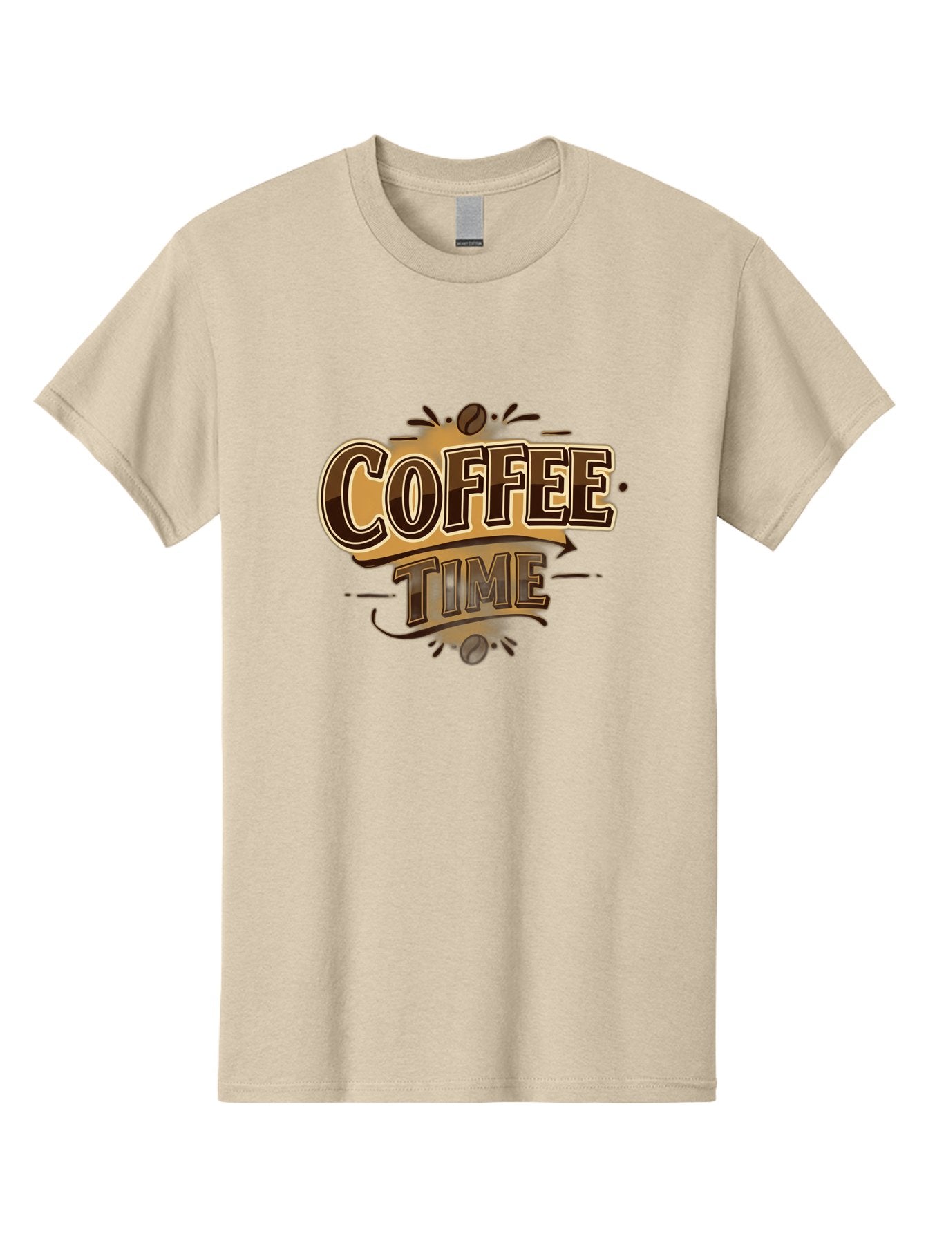 Coffee-Time Men'S Graphic Tee, 100% Cotton, Comfortable Casual Summer Wear, Machine Washable, Coffee Time, Coffee Beans, Coffee Break, Morning Coffee, Coffee Lover, Coffee Culture, Caffeine Boost, Daily Grind Baa380