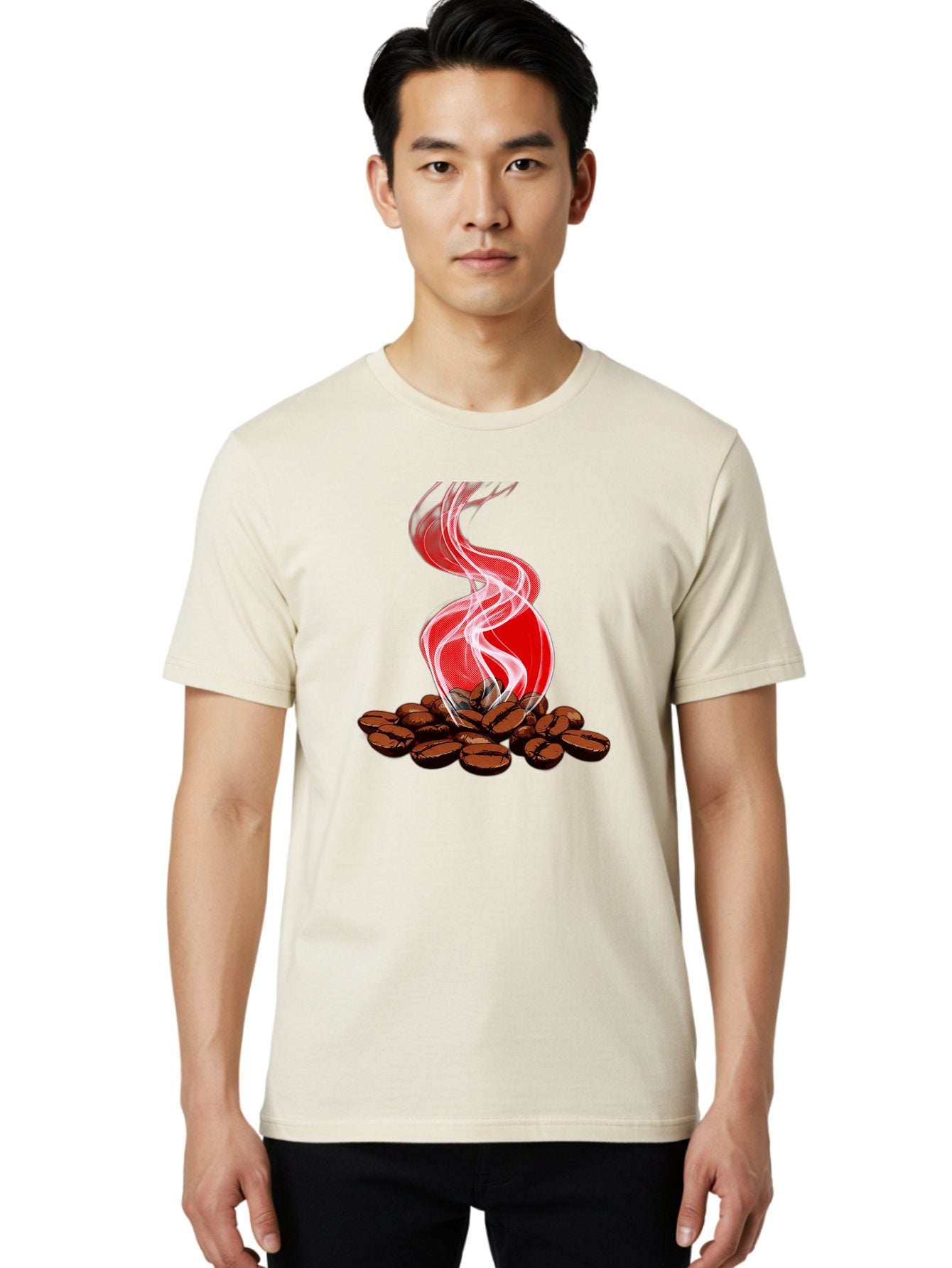 Coffee Men'S Graphic Tee, 100% Cotton, Comfortable Casual Summer Wear, Machine Washable, Coffee Beans, Roasted Coffee, Freshly Brewed Coffee, Steam Rising, Morning Coffee, Coffee Culture, Energy Boost, Morning Pick-Me-Up Baa381 27
