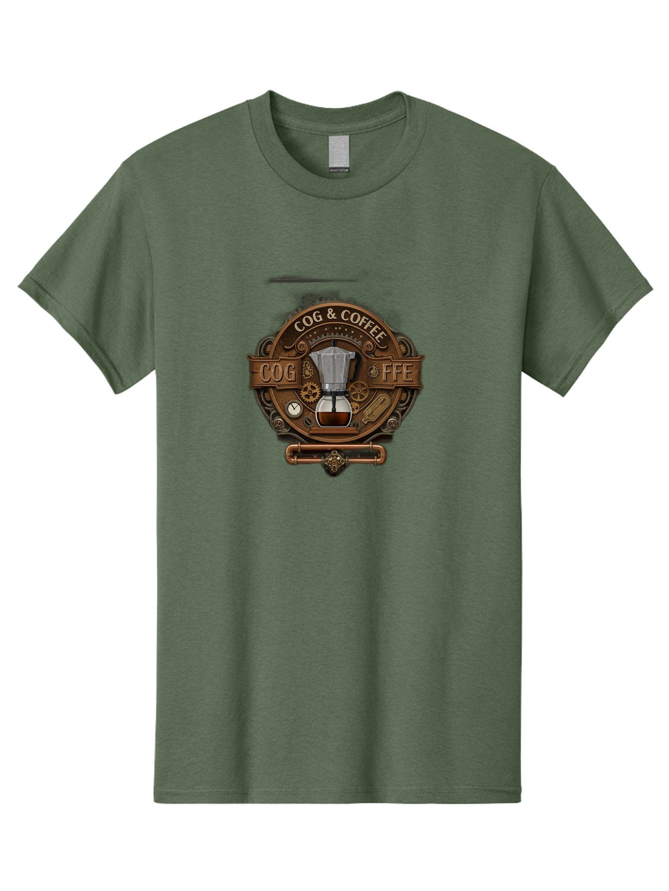 Cog-Coffee Men'S Graphic Tee, 100% Cotton, Comfortable Casual Summer Wear, Machine Washable, Steampunk Coffee Maker, Coffee Culture, Industrial Chic, Gears And Cogs, Vintage Coffee, Coffee Art, Metalwork, Steampunk Design, Cog & Coffee Logo Baa383 14