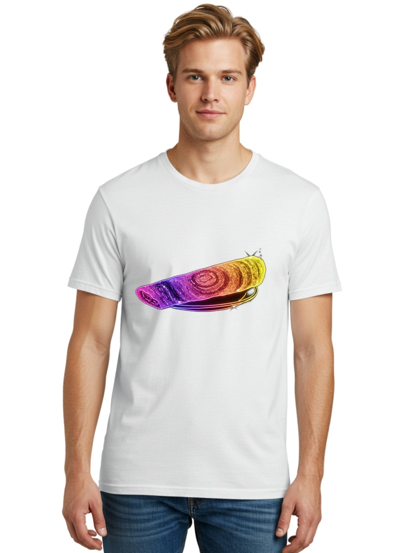 Colorful-Dosa Men'S Graphic Tee, 100% Cotton, Comfortable Casual Summer Wear, Machine Washable, Microscopic Animal, Tiny Creature, Eight Legs, Water Bear, Colorful, Vibrant, Scientific Illustration, Detailed Structure, Unique Texture Baa387 21