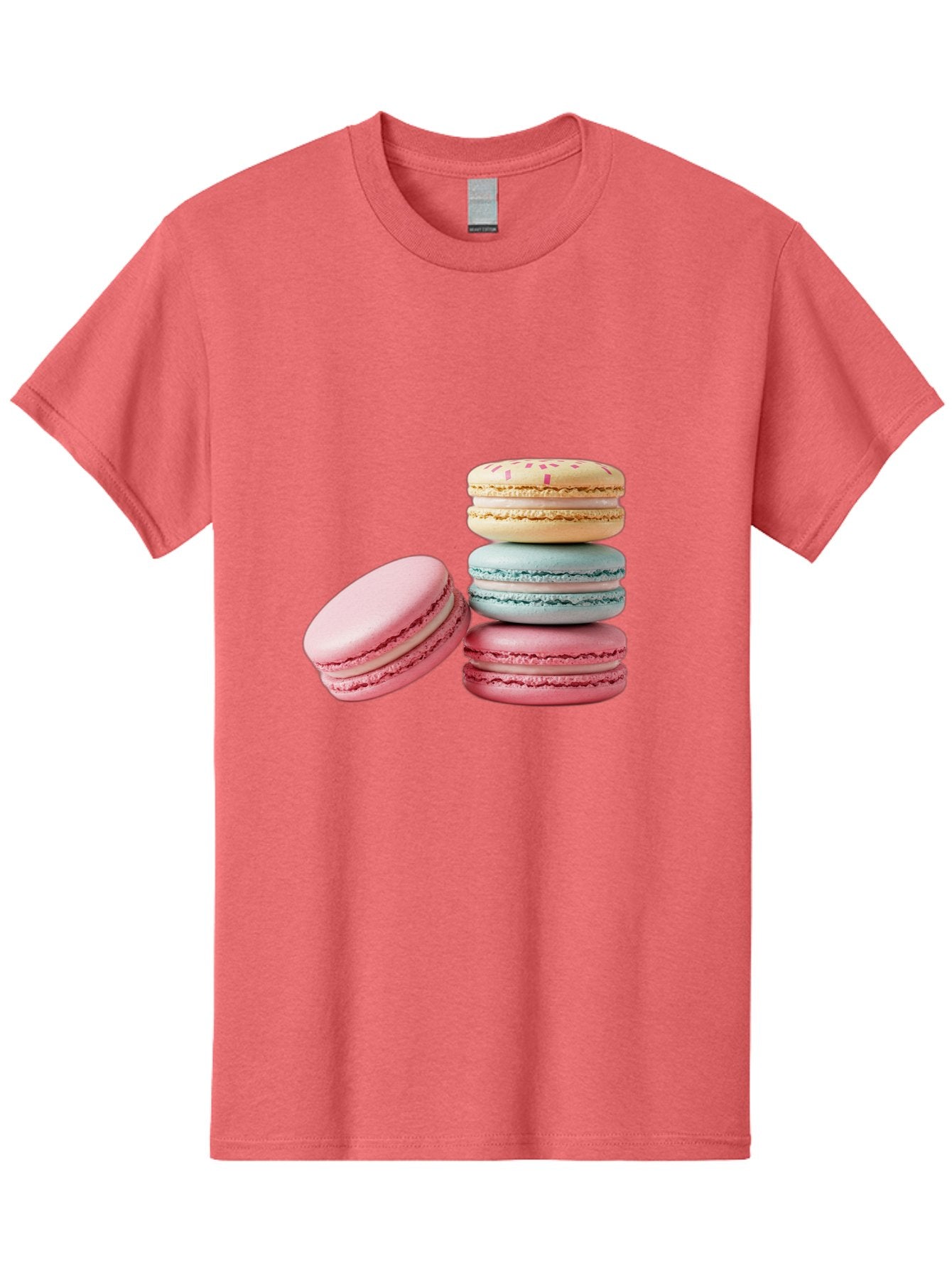 Colorful-Macarons Men'S Graphic Tee, 100% Cotton, Comfortable Casual Summer Wear, Machine Washable, Stack Of Colorful Macarons, Pastel Colors, Sweet Treats, Baked Goods, Delicate Cookies, French Desserts, Dessert Photography, Macaron Stack Baa390 13