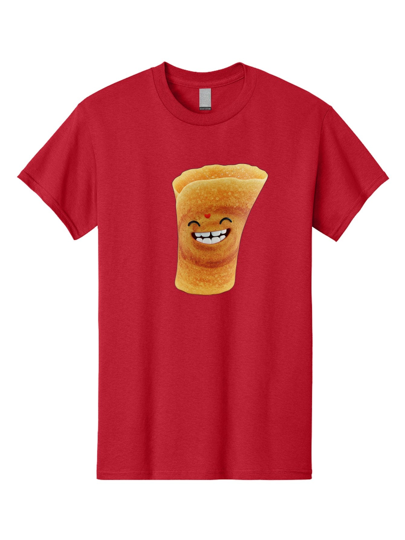 Conical-Crepe Men'S Graphic Tee, 100% Cotton, Comfortable Casual Summer Wear, Machine Washable, Crepe Cone, Smiling Face, Happy Expression, Food Illustration, Cartoon Character, Breakfast Food, Dessert Cone, Sweet Treat, Tasty Delight, Baa395 10