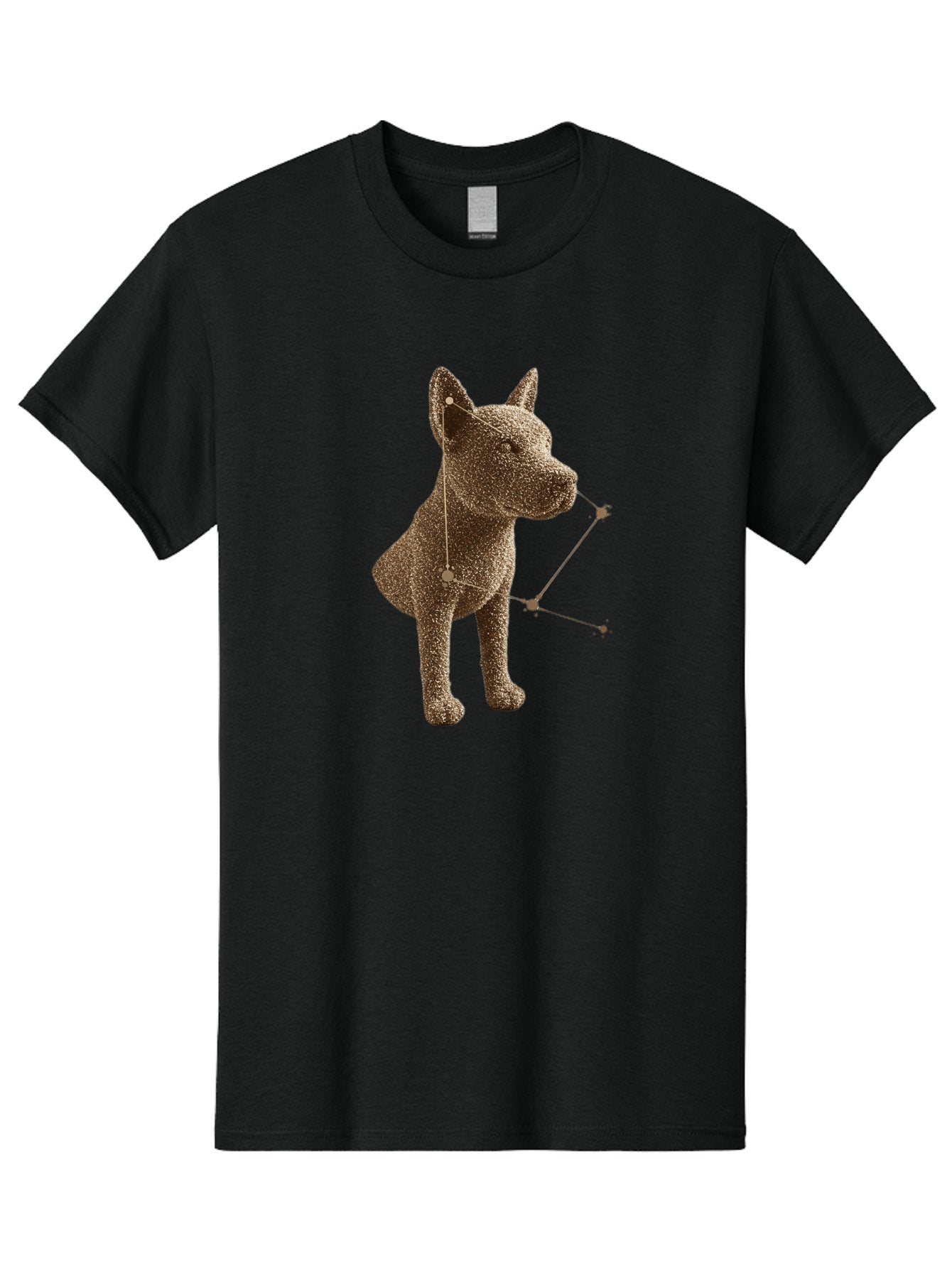 Constellation-Dog Men'S Graphic Tee, 100% Cotton, Comfortable Casual Summer Wear, Machine Washable, Stylized Dog Illustration, Constellation Pattern, Geometric Design, Modern Art, Dog Silhouette, Celestial Theme, Abstract Dog Art, Baa396 11