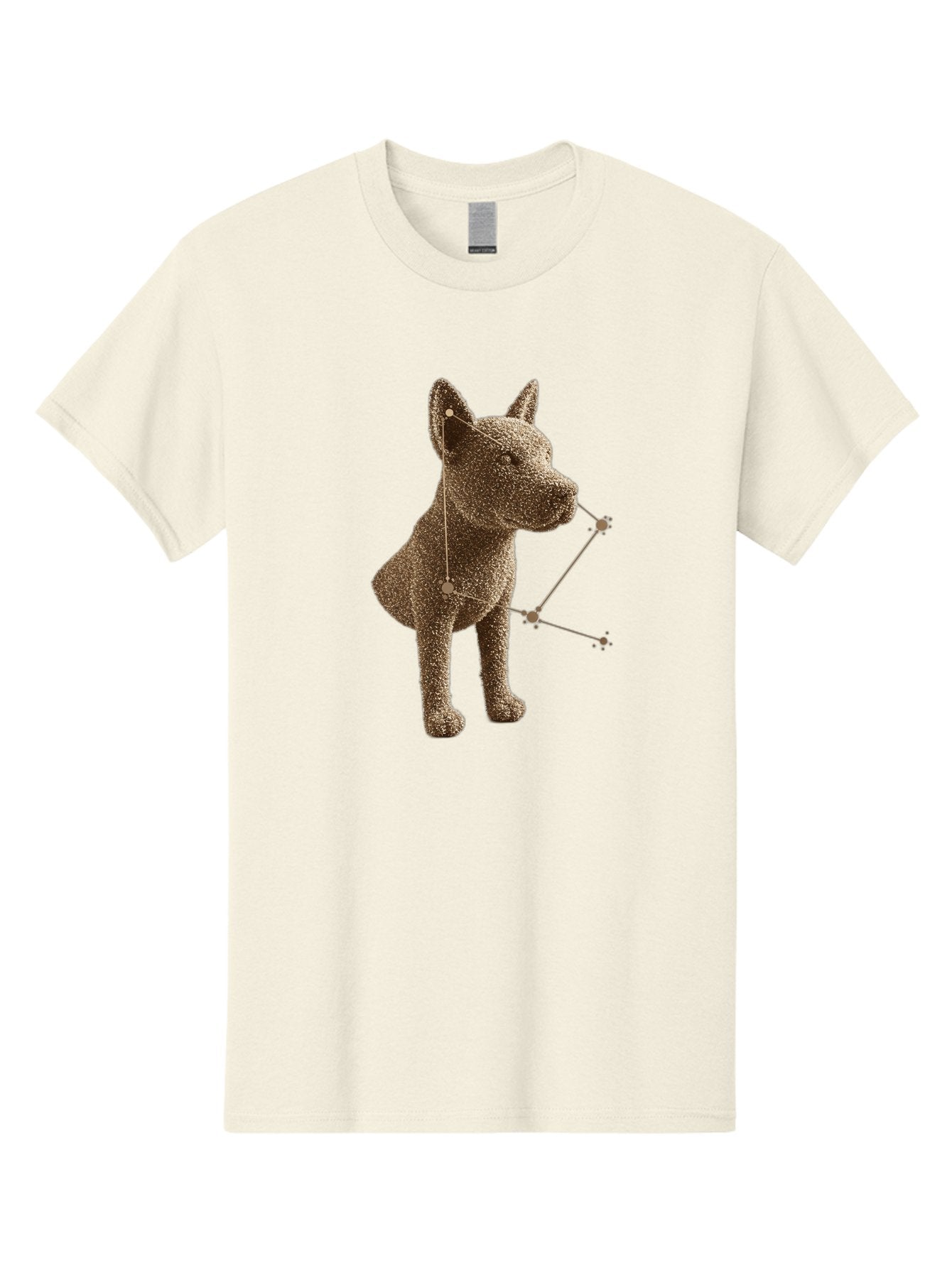 Constellation-Dog Men'S Graphic Tee, 100% Cotton, Comfortable Casual Summer Wear, Machine Washable, Stylized Dog Illustration, Constellation Pattern, Geometric Design, Modern Art, Dog Silhouette, Celestial Theme, Abstract Dog Art, Baa396 14