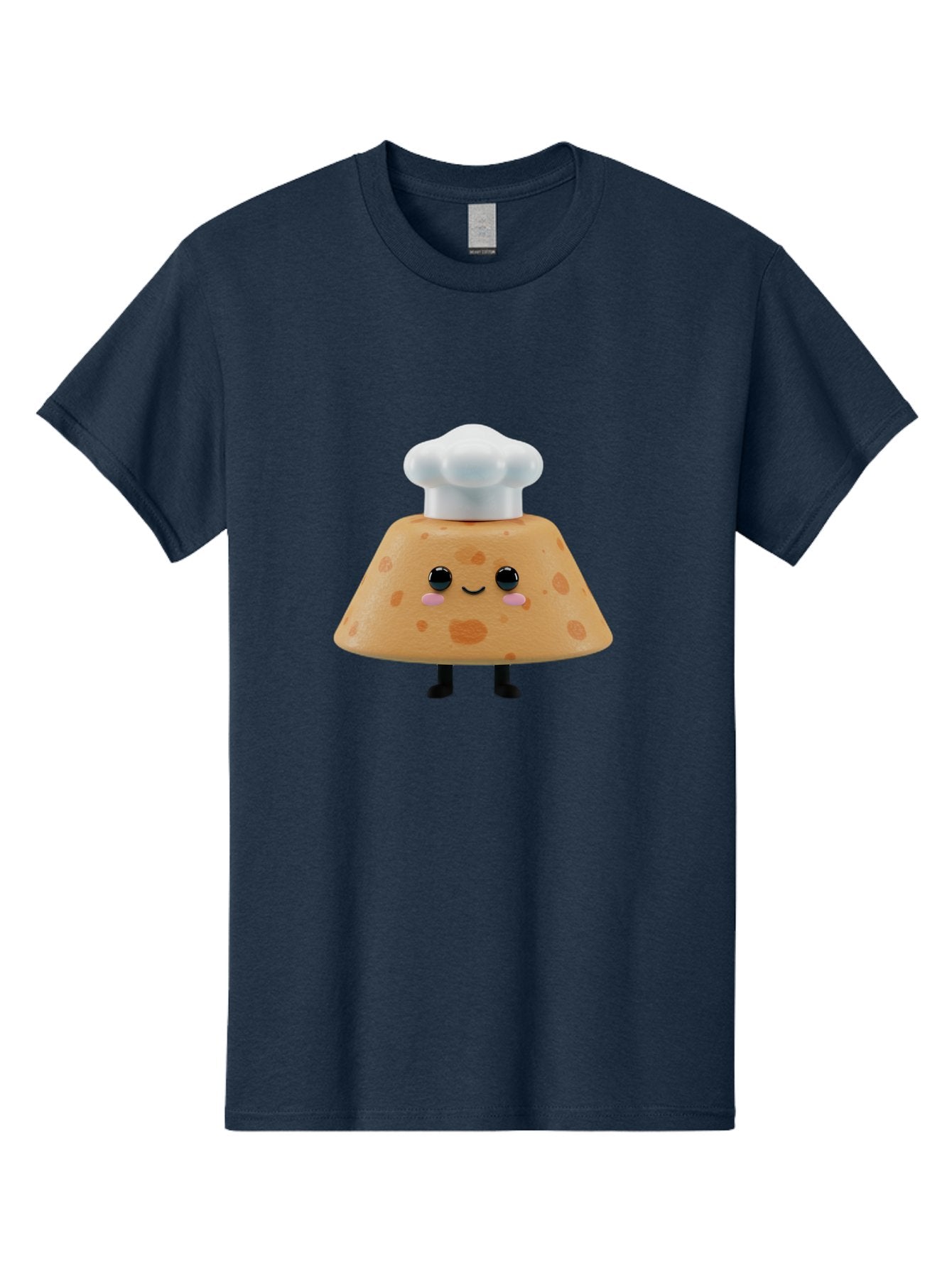 Cookie-Chef-Hat Men'S Graphic Tee, 100% Cotton, Comfortable Casual Summer Wear, Machine Washable, Smiling Cookie, Chef Hat, Cartoon Character, Kawaii Food, Funny Baked Goods, Adorable Dessert, Cute Pastry Baa397 9