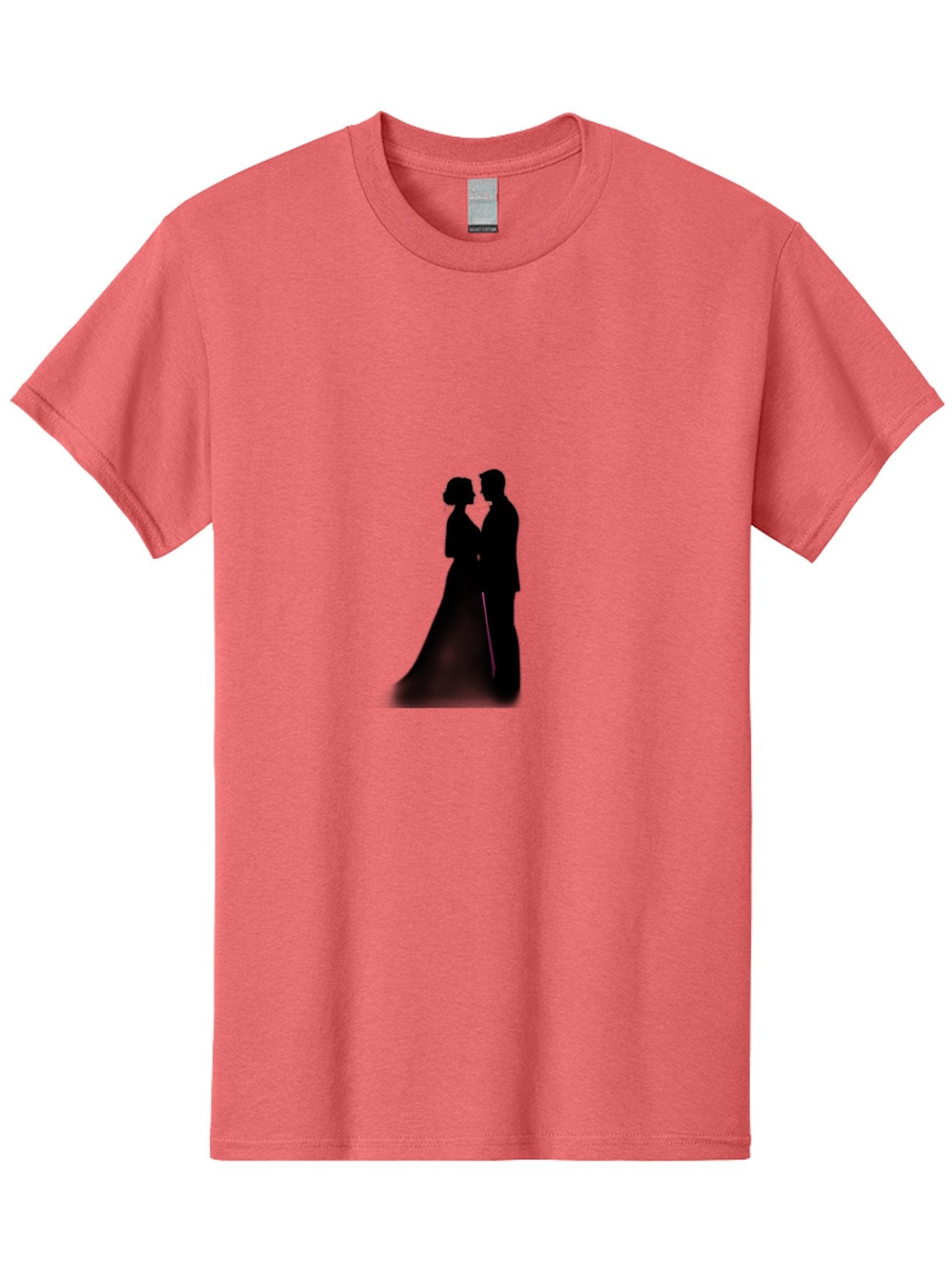 Couple-Silhouette Men'S Graphic Tee, 100% Cotton, Comfortable Casual Summer Wear, Machine Washable, Couple Kissing, Romantic Love, Wedding Couple, Silhouette, Tender Moment, Intimate Kiss, Love Birds Baa408 9
