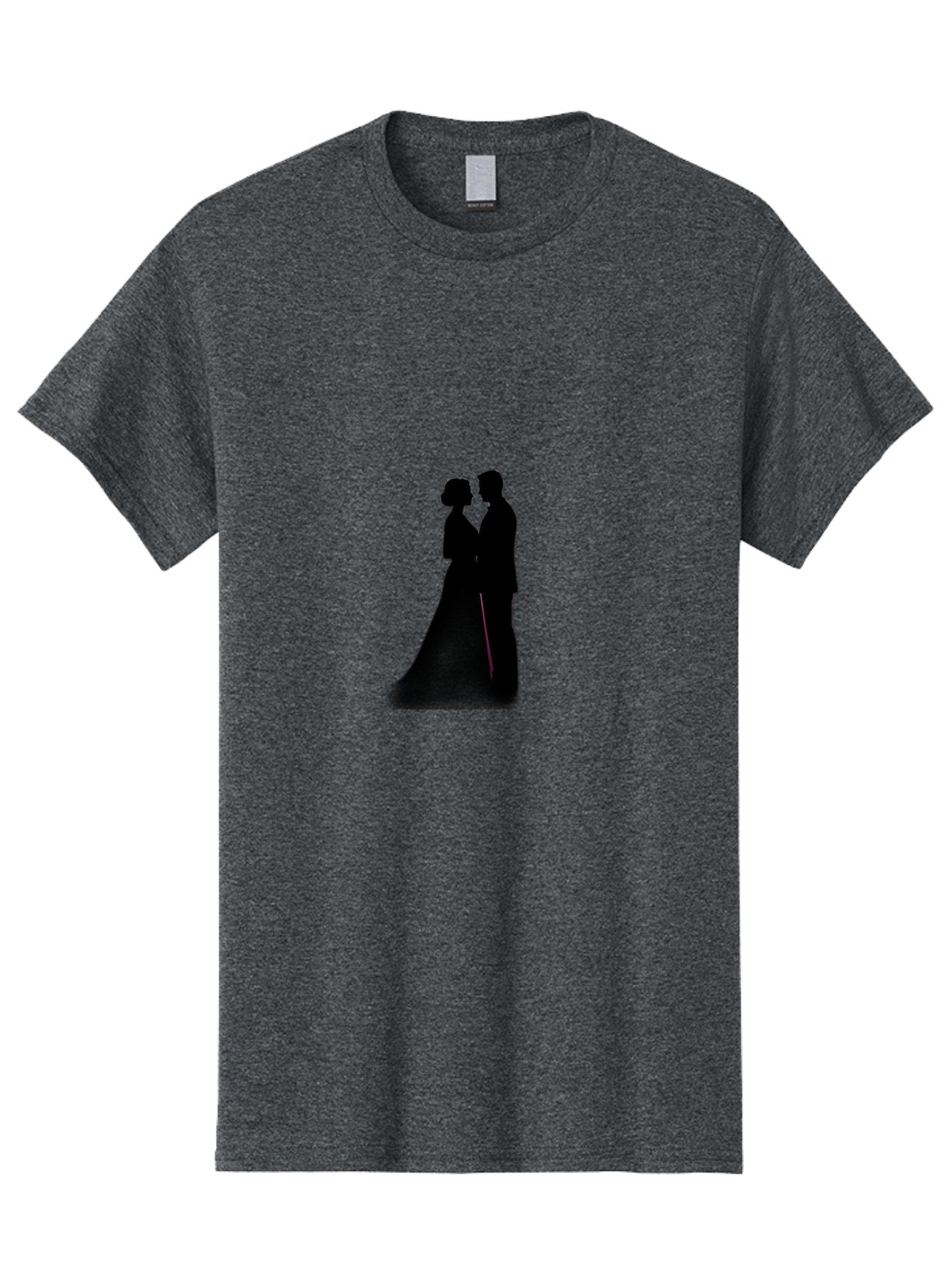 Couple-Silhouette Men'S Graphic Tee, 100% Cotton, Comfortable Casual Summer Wear, Machine Washable, Couple Kissing, Romantic Love, Wedding Couple, Silhouette, Tender Moment, Intimate Kiss, Love Birds Baa408 15