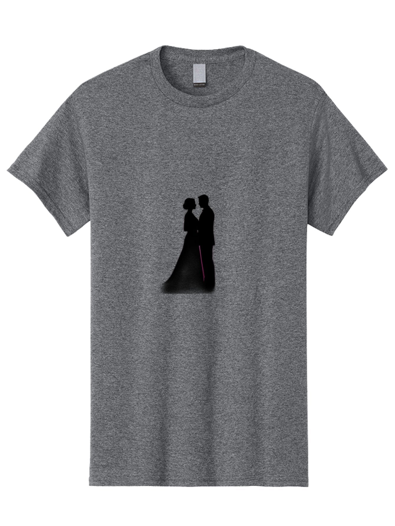 Couple-Silhouette Men'S Graphic Tee, 100% Cotton, Comfortable Casual Summer Wear, Machine Washable, Couple Kissing, Romantic Love, Wedding Couple, Silhouette, Tender Moment, Intimate Kiss, Love Birds Baa408 4