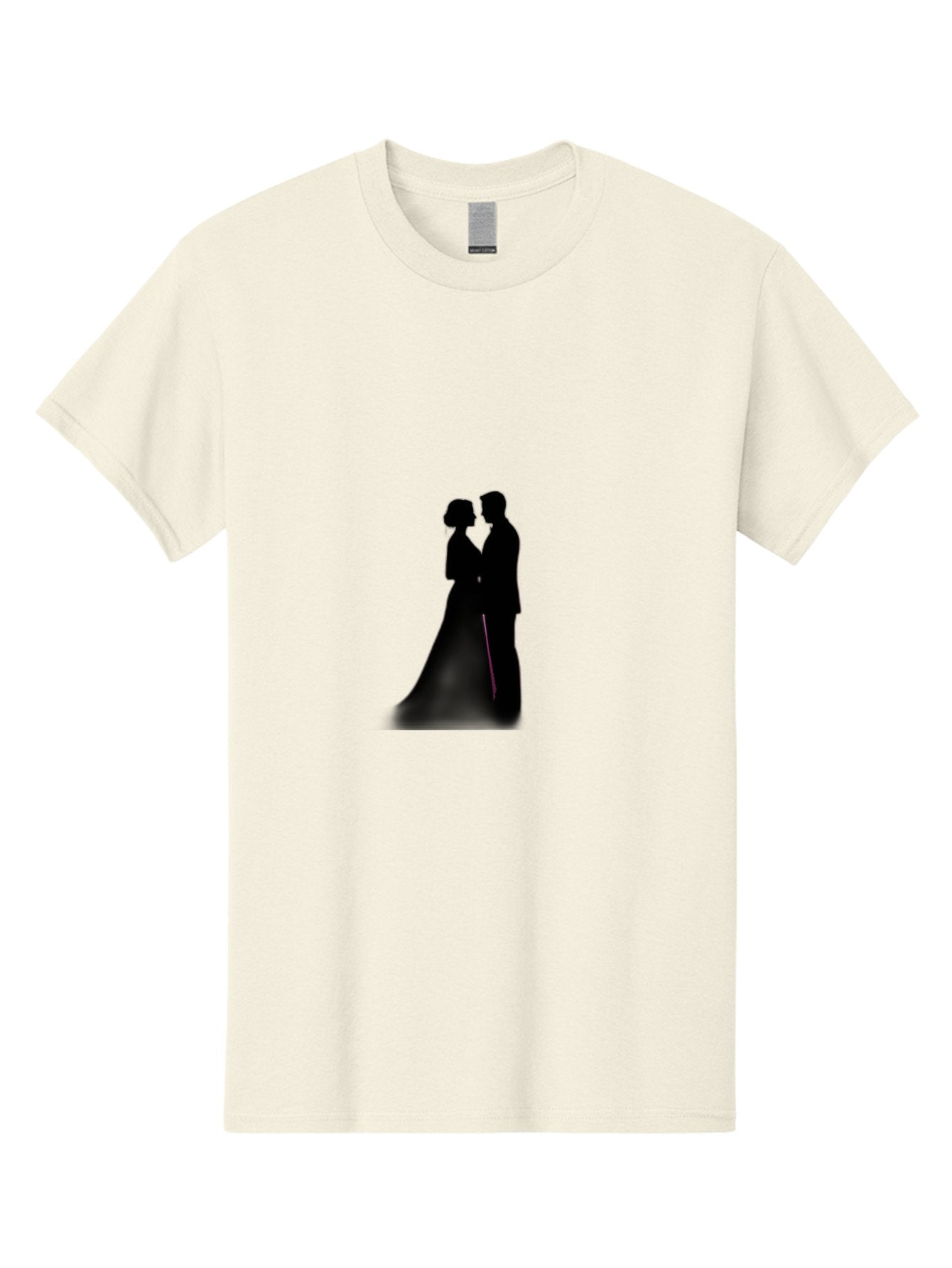 Couple-Silhouette Men'S Graphic Tee, 100% Cotton, Comfortable Casual Summer Wear, Machine Washable, Couple Kissing, Romantic Love, Wedding Couple, Silhouette, Tender Moment, Intimate Kiss, Love Birds Baa408 3