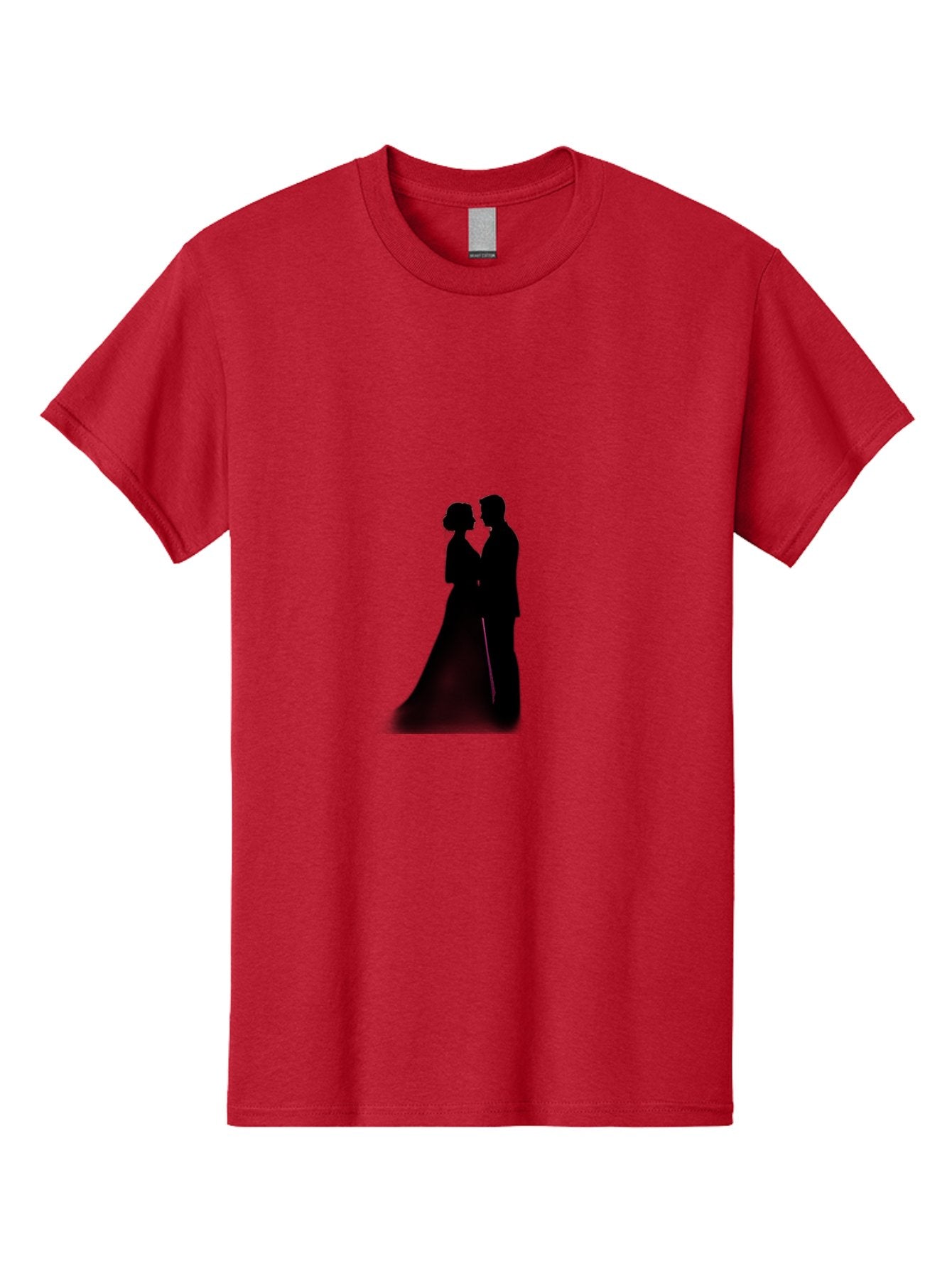 Couple-Silhouette Men'S Graphic Tee, 100% Cotton, Comfortable Casual Summer Wear, Machine Washable, Couple Kissing, Romantic Love, Wedding Couple, Silhouette, Tender Moment, Intimate Kiss, Love Birds Baa408 10