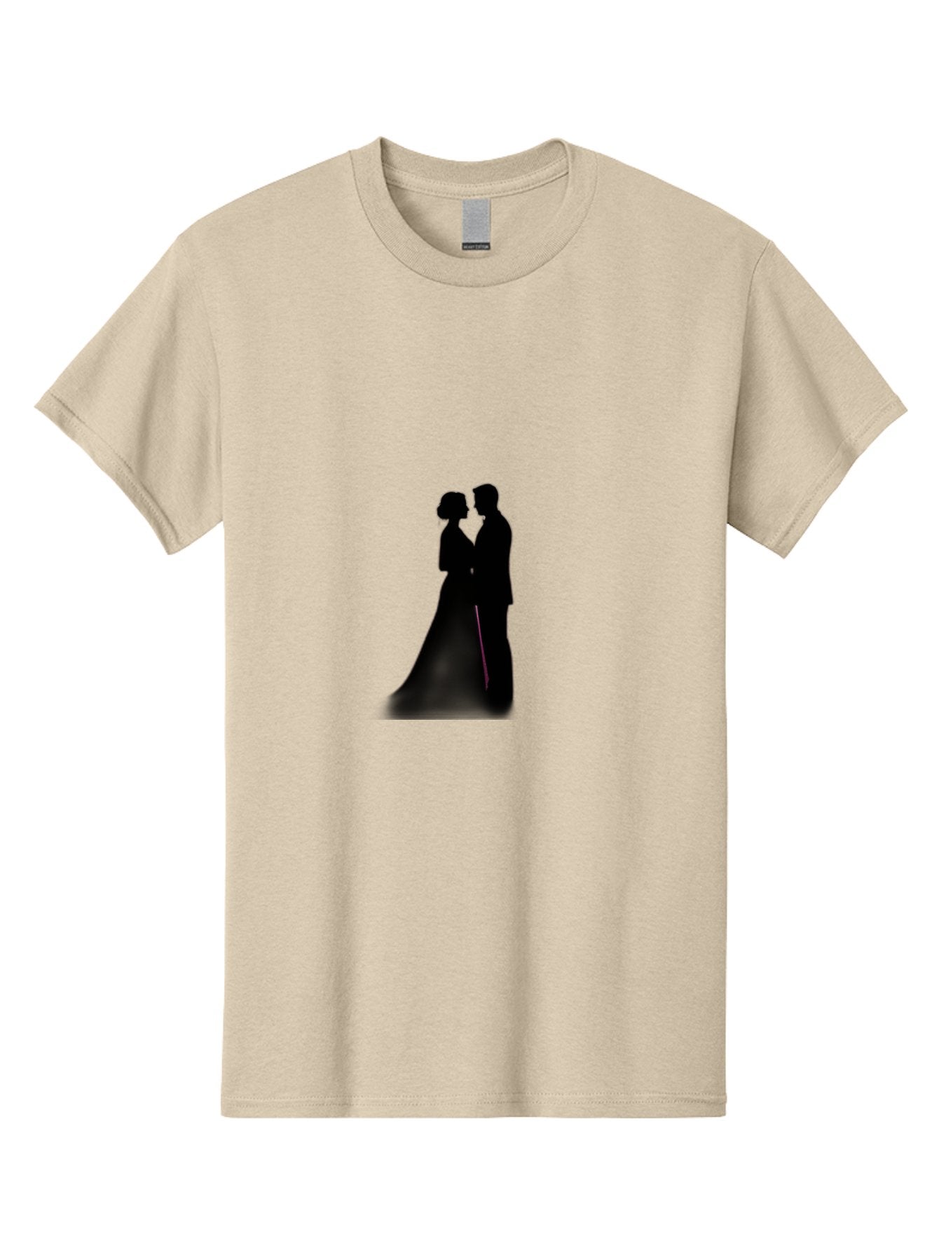 Couple-Silhouette Men'S Graphic Tee, 100% Cotton, Comfortable Casual Summer Wear, Machine Washable, Couple Kissing, Romantic Love, Wedding Couple, Silhouette, Tender Moment, Intimate Kiss, Love Birds Baa408 13