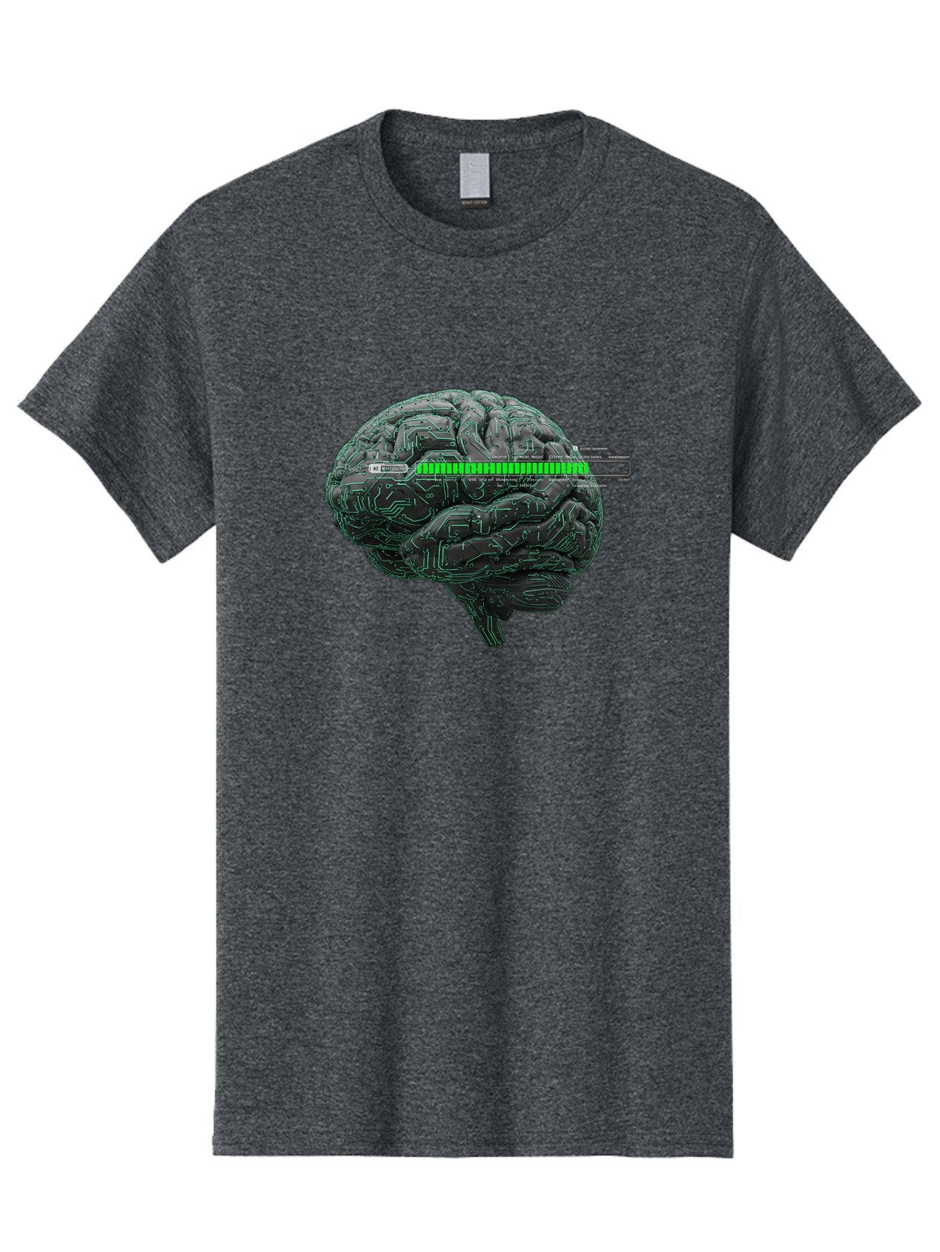 Cpu-Brain Men'S Graphic Tee, 100% Cotton, Comfortable Casual Summer Wear, Machine Washable, Human Brain, Circuit Board, Technology Integration, Futuristic Design, Artificial Intelligence, Neuroscience, Me Grown, Tech Meets Biology Baa409 5