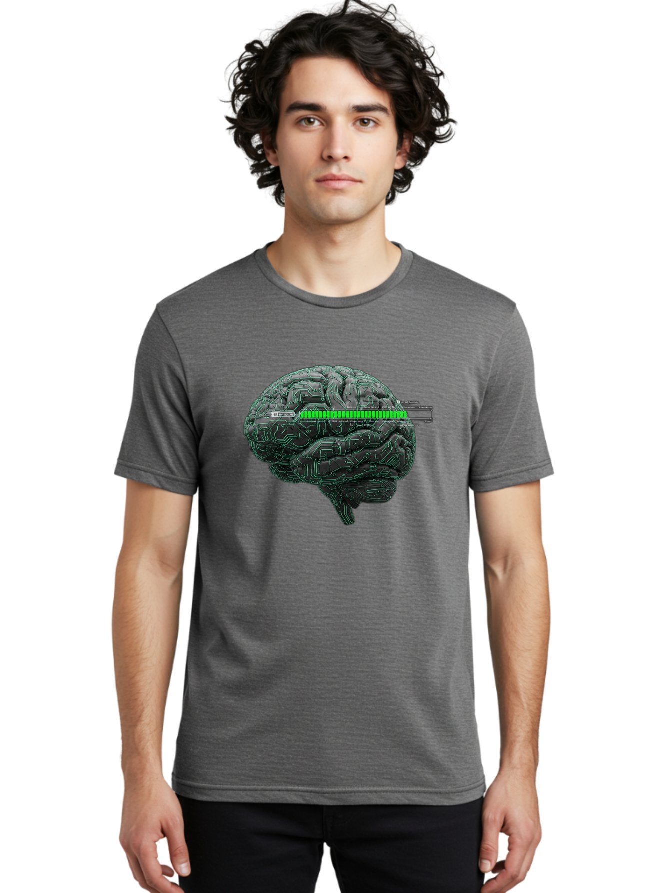 Cpu-Brain Men'S Graphic Tee, 100% Cotton, Comfortable Casual Summer Wear, Machine Washable, Human Brain, Circuit Board, Technology Integration, Futuristic Design, Artificial Intelligence, Neuroscience, Me Grown, Tech Meets Biology Baa409 29