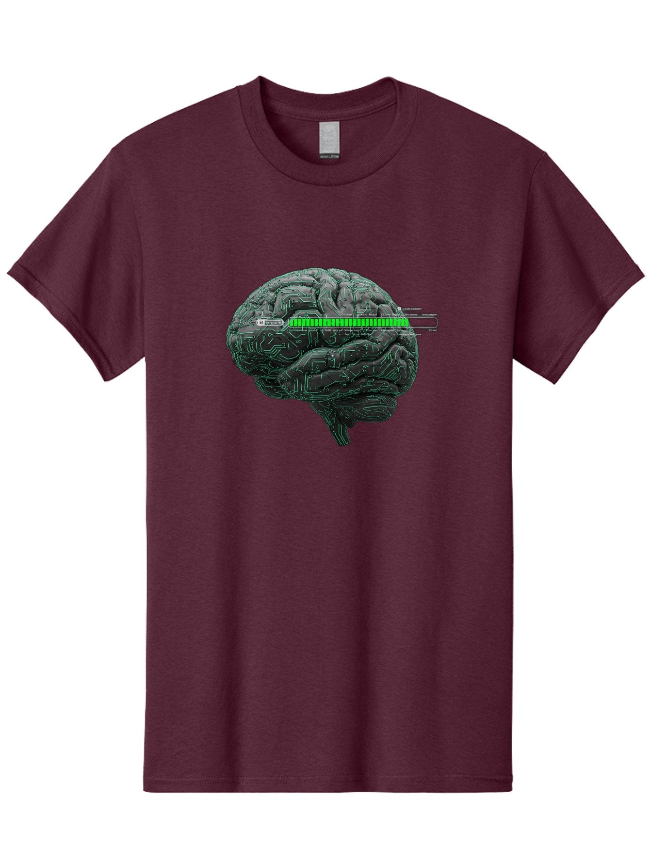 Cpu-Brain Men'S Graphic Tee, 100% Cotton, Comfortable Casual Summer Wear, Machine Washable, Human Brain, Circuit Board, Technology Integration, Futuristic Design, Artificial Intelligence, Neuroscience, Me Grown, Tech Meets Biology Baa409 10
