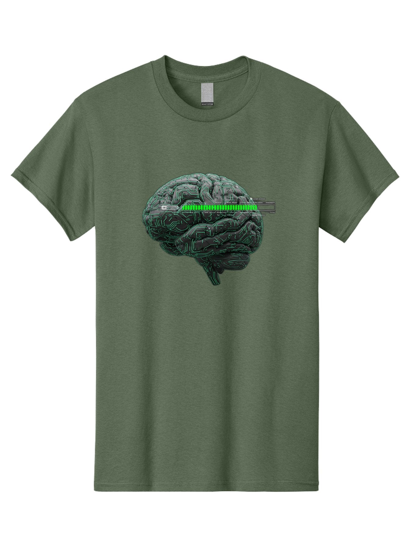 Cpu-Brain Men'S Graphic Tee, 100% Cotton, Comfortable Casual Summer Wear, Machine Washable, Human Brain, Circuit Board, Technology Integration, Futuristic Design, Artificial Intelligence, Neuroscience, Me Grown, Tech Meets Biology Baa409 11