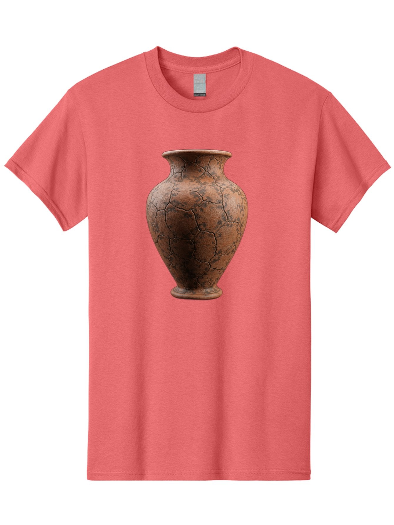 Cracked-Clay-Vase Men'S Graphic Tee, 100% Cotton, Comfortable Casual Summer Wear, Machine Washable, Vintage Vase, Terracotta Pot, Cracked Earthy Texture, Rustic Decor, Aged Pottery, Earthy Tones, Distressed Finish, Antique Style, Ceramic Art Baa410 6