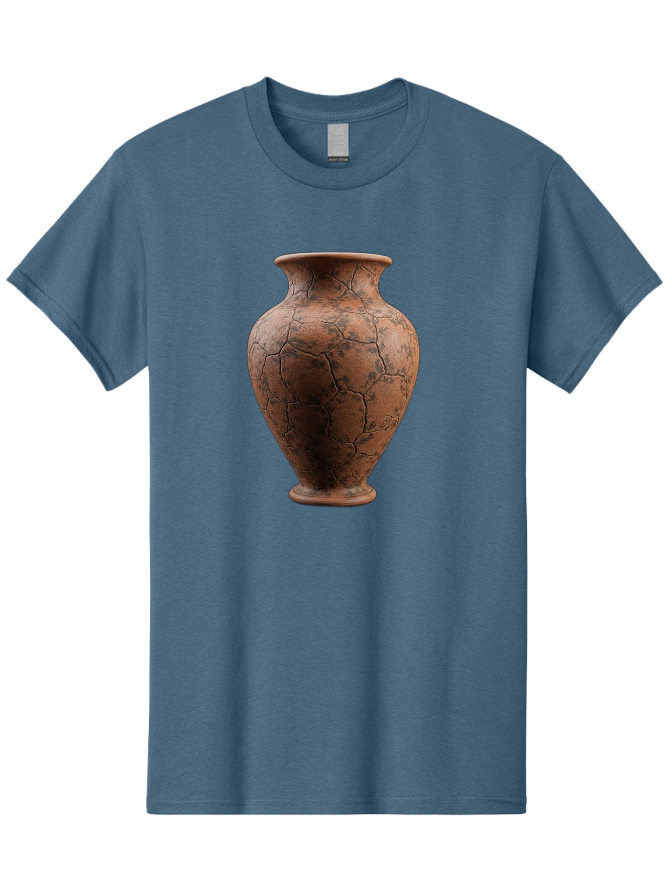 Cracked-Clay-Vase Men'S Graphic Tee, 100% Cotton, Comfortable Casual Summer Wear, Machine Washable, Vintage Vase, Terracotta Pot, Cracked Earthy Texture, Rustic Decor, Aged Pottery, Earthy Tones, Distressed Finish, Antique Style, Ceramic Art Baa410 13