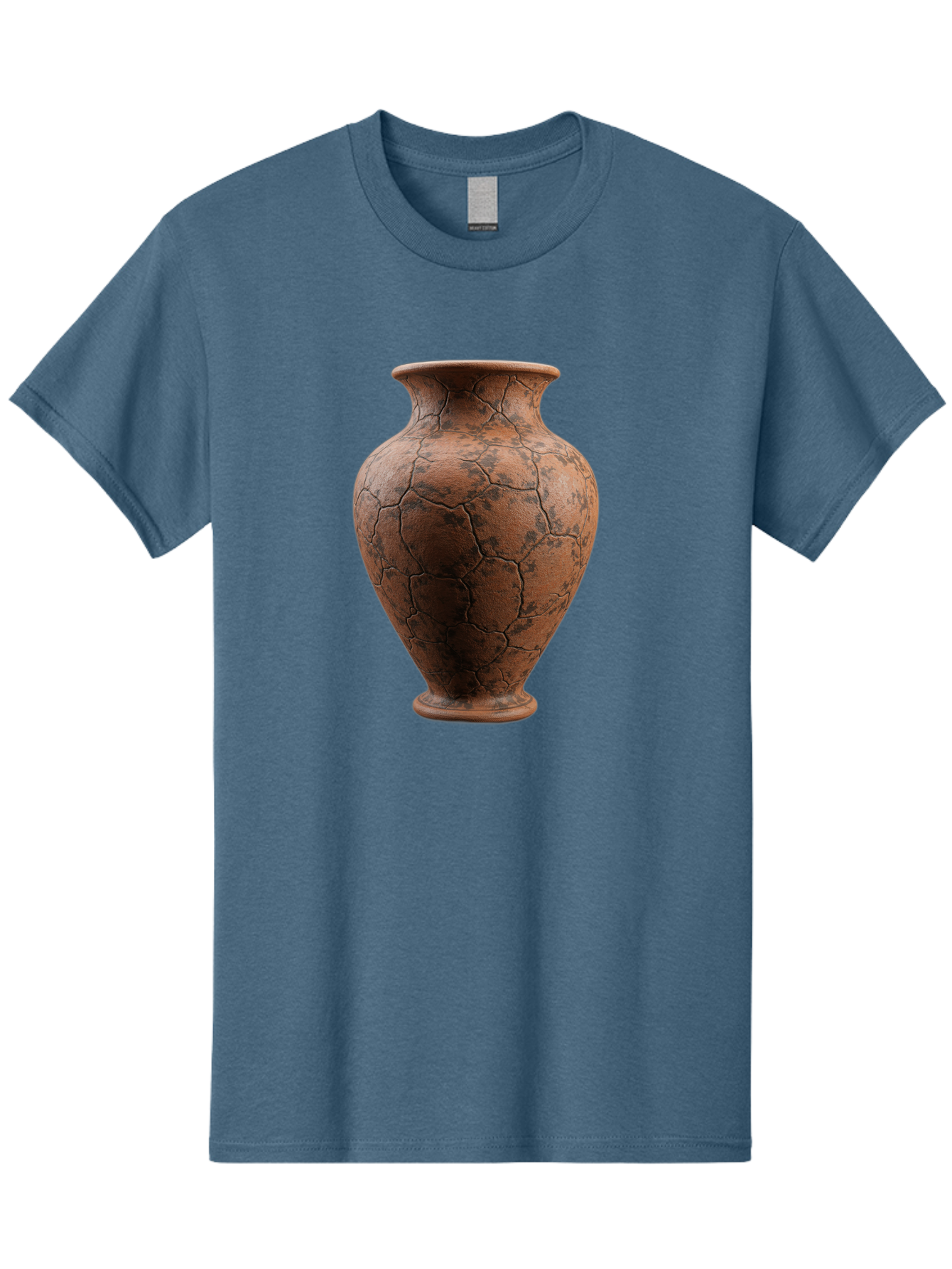Cracked-Clay-Vase Men'S Graphic Tee, 100% Cotton, Comfortable Casual Summer Wear, Machine Washable, Vintage Vase, Terracotta Pot, Cracked Earthy Texture, Rustic Decor, Aged Pottery, Earthy Tones, Distressed Finish, Antique Style, Ceramic Art Baa410 29