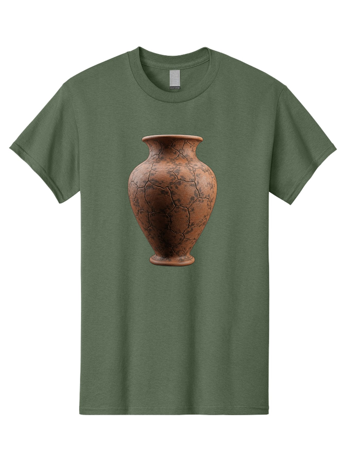 Cracked-Clay-Vase Men'S Graphic Tee, 100% Cotton, Comfortable Casual Summer Wear, Machine Washable, Vintage Vase, Terracotta Pot, Cracked Earthy Texture, Rustic Decor, Aged Pottery, Earthy Tones, Distressed Finish, Antique Style, Ceramic Art Baa410 11