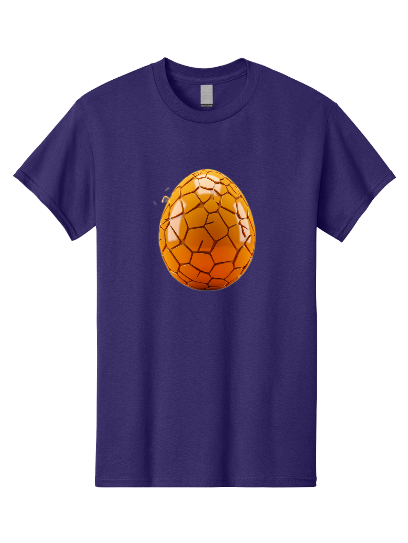 Cracked-Golden-Egg Men'S Graphic Tee, 100% Cotton, Comfortable Casual Summer Wear, Machine Washable, Soccer Ball Texture, Egg Shape, Golden Color, Shiny Surface, Geometric Pattern, Sporty Design, Unique Fusion, Easter Egg Inspiration, Baa411 11