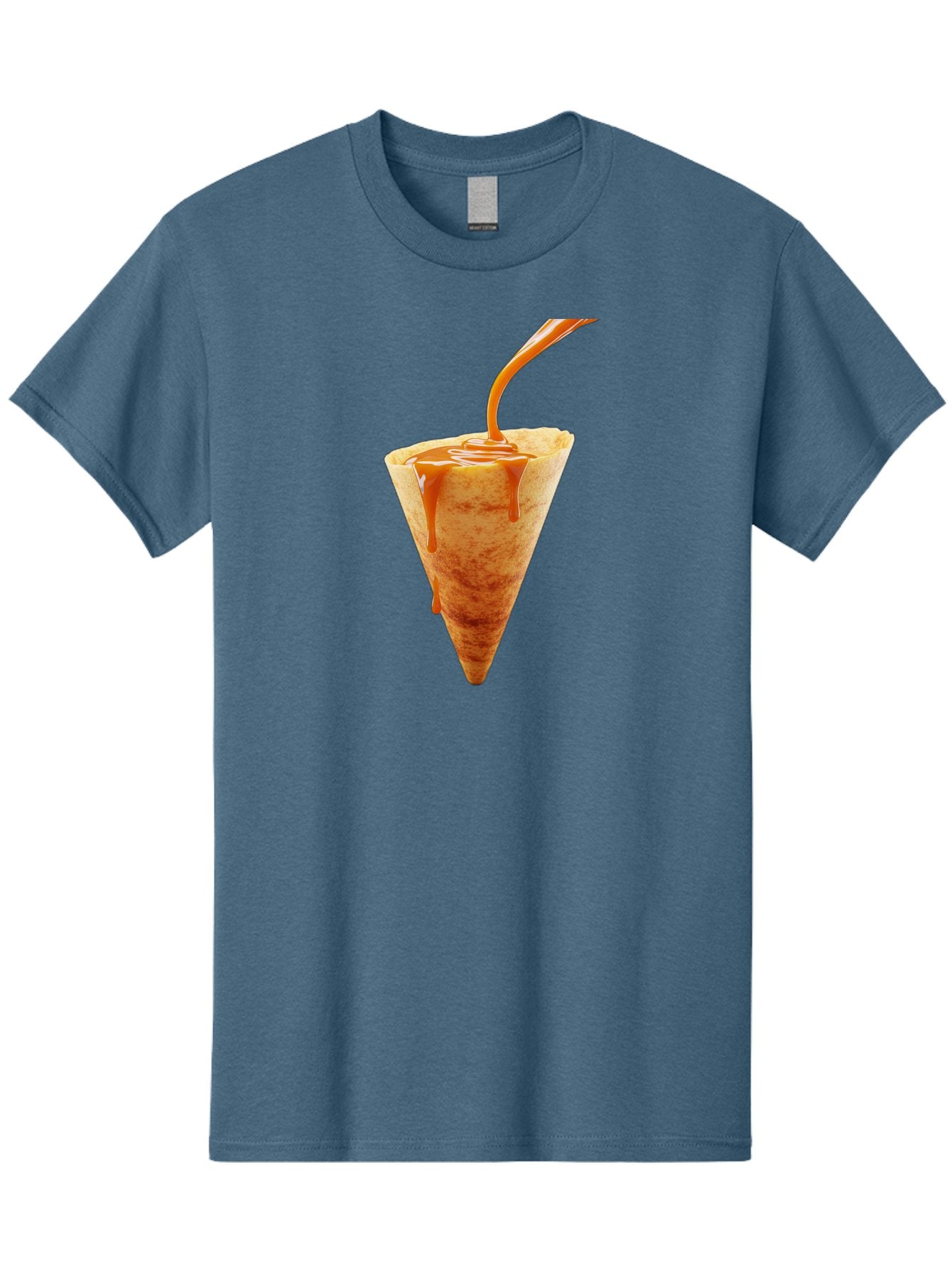Crepe-With-Caramel-Sauce Men'S Graphic Tee, 100% Cotton, Comfortable Casual Summer Wear, Machine Washable, Caramel Sauce, Crepe, Sweet Treat, Dessert, Creamy Topping, Indulgent, French Cuisine, Caramel Drizzle, Pastry Baa415 8