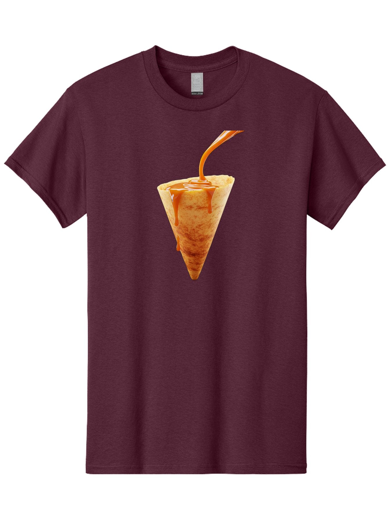 Crepe-With-Caramel-Sauce Men'S Graphic Tee, 100% Cotton, Comfortable Casual Summer Wear, Machine Washable, Caramel Sauce, Crepe, Sweet Treat, Dessert, Creamy Topping, Indulgent, French Cuisine, Caramel Drizzle, Pastry Baa415 7