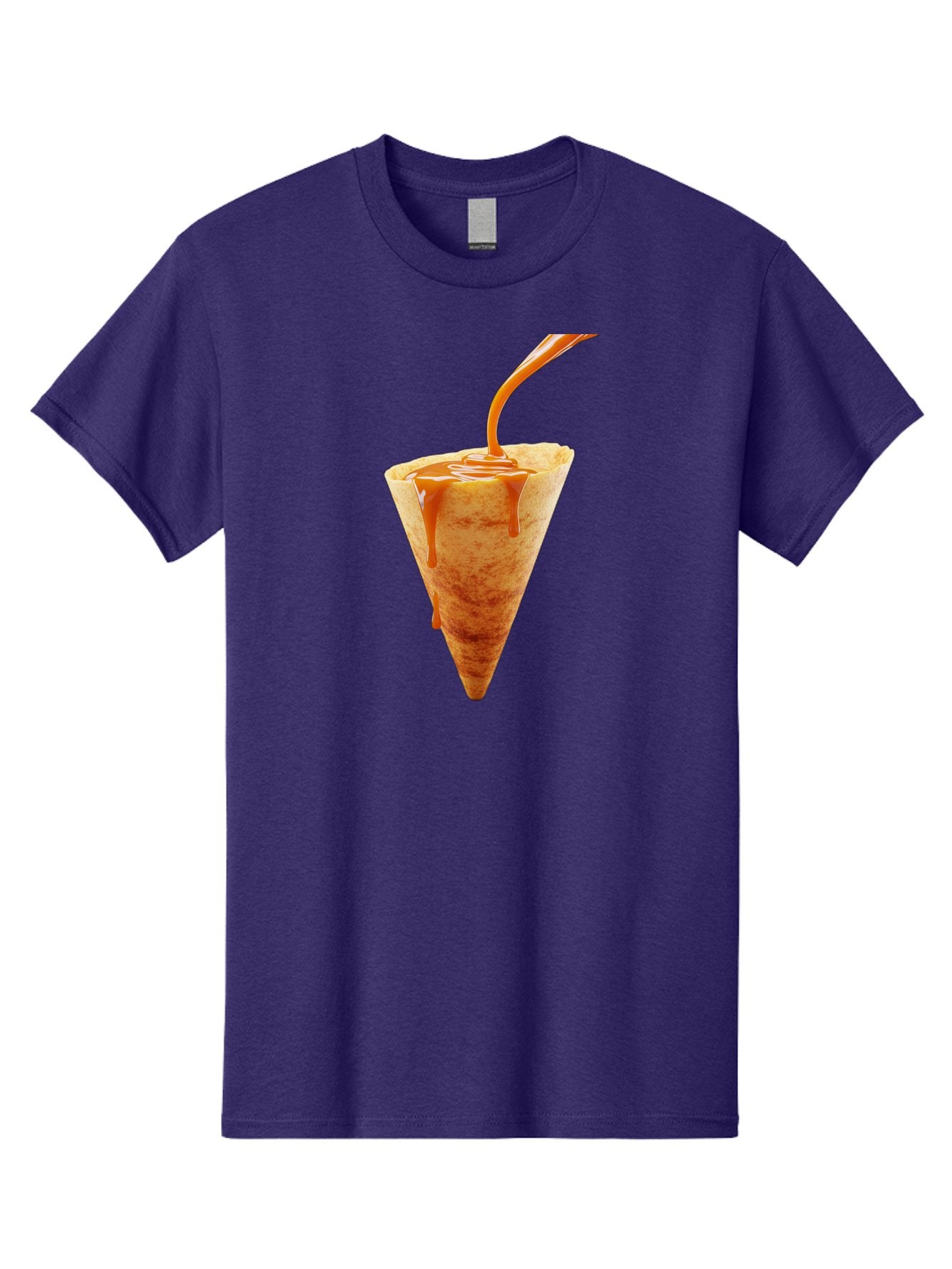 Crepe-With-Caramel-Sauce Men'S Graphic Tee, 100% Cotton, Comfortable Casual Summer Wear, Machine Washable, Caramel Sauce, Crepe, Sweet Treat, Dessert, Creamy Topping, Indulgent, French Cuisine, Caramel Drizzle, Pastry Baa415 11