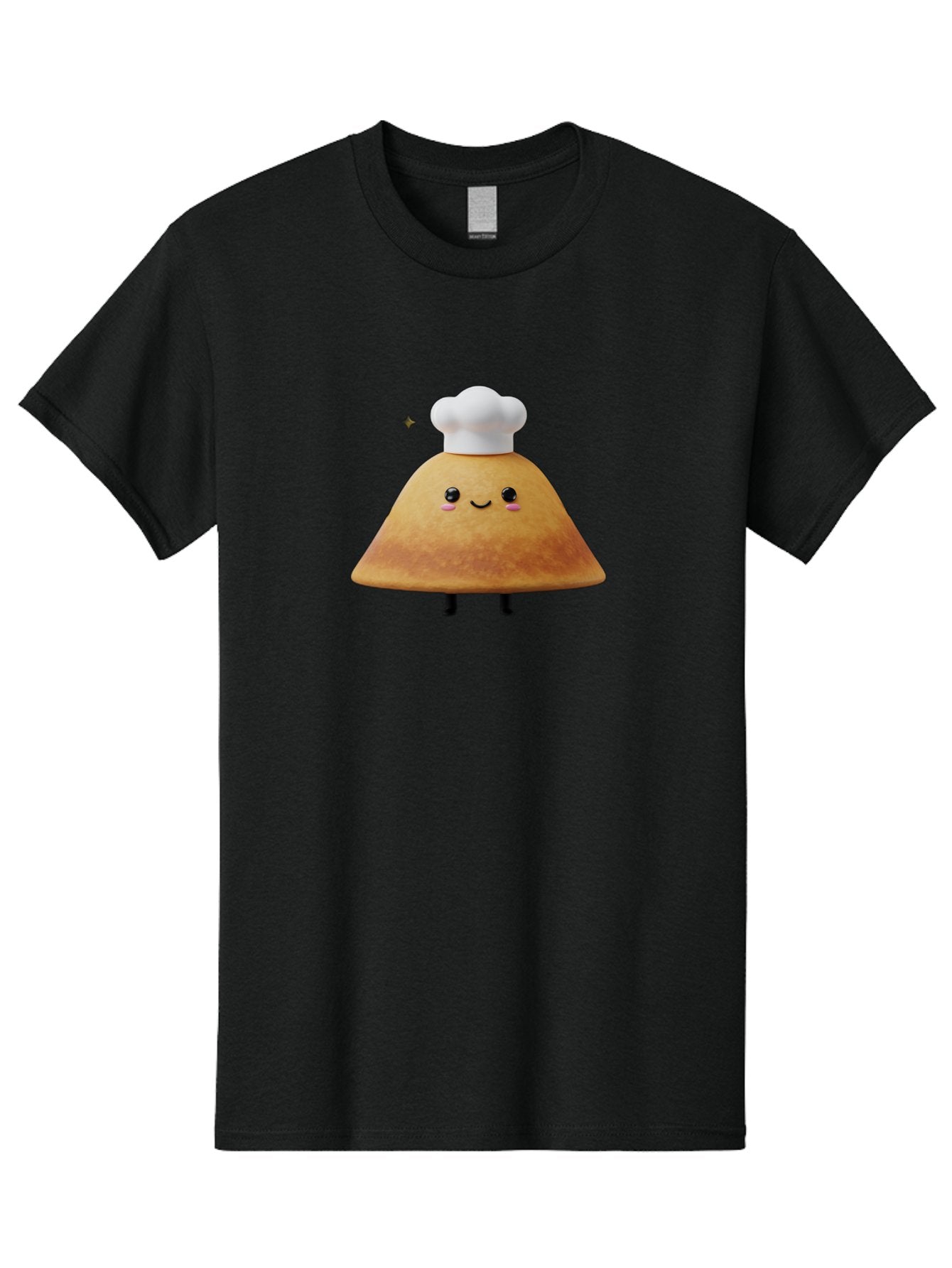 Crepe Men'S Graphic Tee, 100% Cotton, Comfortable Casual Summer Wear, Machine Washable, Crepe With Chef Hat, Cartoon Food, Adorable Character, Smiling Face, Cute Animation, French Cuisine, Sweet Treat, Foodie Fun, Animated Delight, Baa416 4