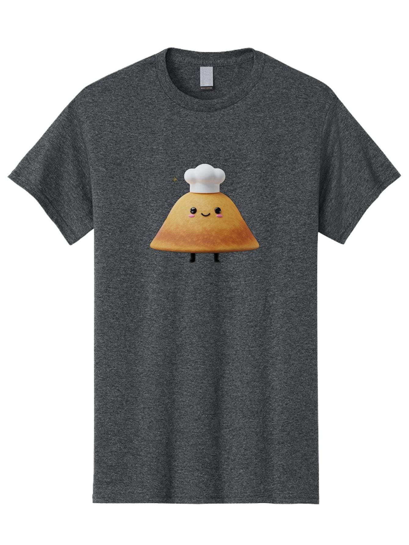 Crepe Men'S Graphic Tee, 100% Cotton, Comfortable Casual Summer Wear, Machine Washable, Crepe With Chef Hat, Cartoon Food, Adorable Character, Smiling Face, Cute Animation, French Cuisine, Sweet Treat, Foodie Fun, Animated Delight, Baa416 5