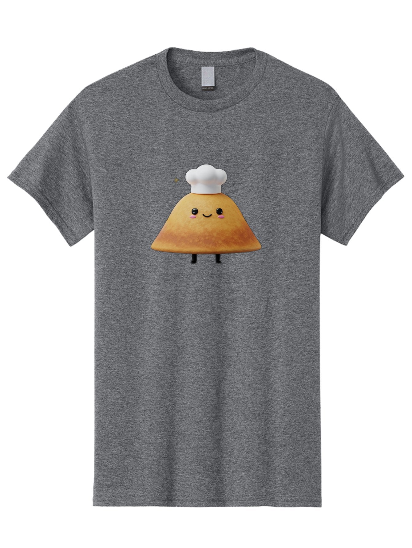 Crepe Men'S Graphic Tee, 100% Cotton, Comfortable Casual Summer Wear, Machine Washable, Crepe With Chef Hat, Cartoon Food, Adorable Character, Smiling Face, Cute Animation, French Cuisine, Sweet Treat, Foodie Fun, Animated Delight, Baa416 9