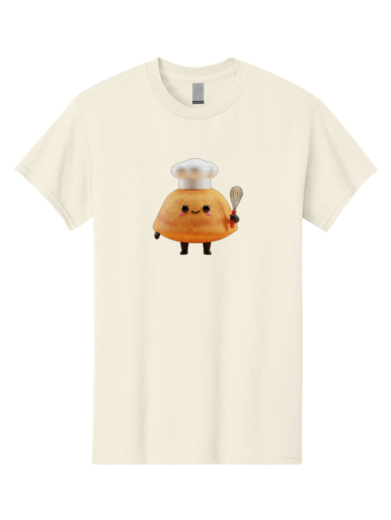 Croissant-Character Men'S Graphic Tee, 100% Cotton, Comfortable Casual Summer Wear, Machine Washable, Cartoon Bun, Chef'S Hat, Cute Pastry, Whimsical Character, Baking Illustration, Playful Food Art, Kitchen Delight, Sweet Treat Baa417 15