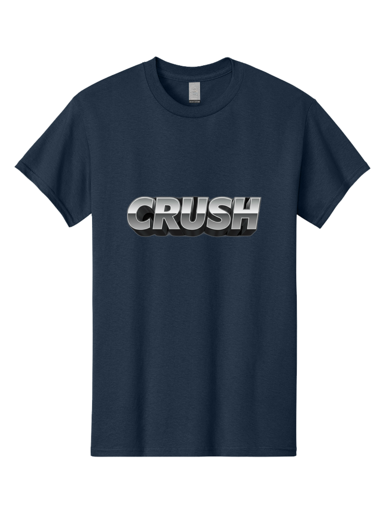 Crush Men'S Graphic Tee, 100% Cotton, Comfortable Casual Summer Wear, Machine Washable, Silver Metallic Text, Bold Font, Motivational Quote, Confident Message, Strong Typography, 3D Effect, Chrome Finish Baa420 7