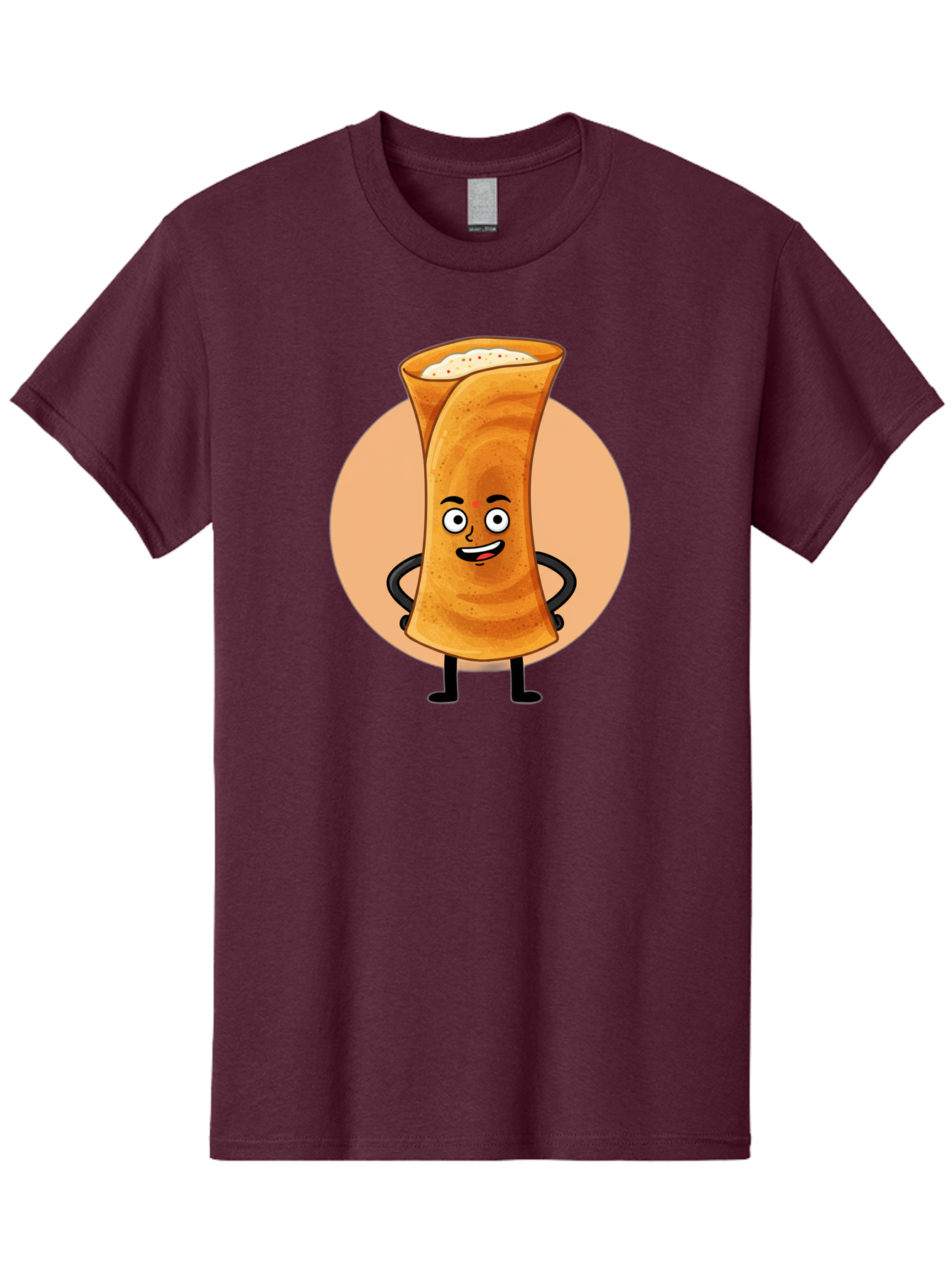 Dabba-Chai Men'S Graphic Tee, 100% Cotton, Comfortable Casual Summer Wear, Machine Washable, Cartoon Cup Of Tea, Dabba Chai, Indian Tea Culture, Anthropomorphic Beverage, Fun Illustration, Masala Chai, Tea Lover, Cute Character Baa437