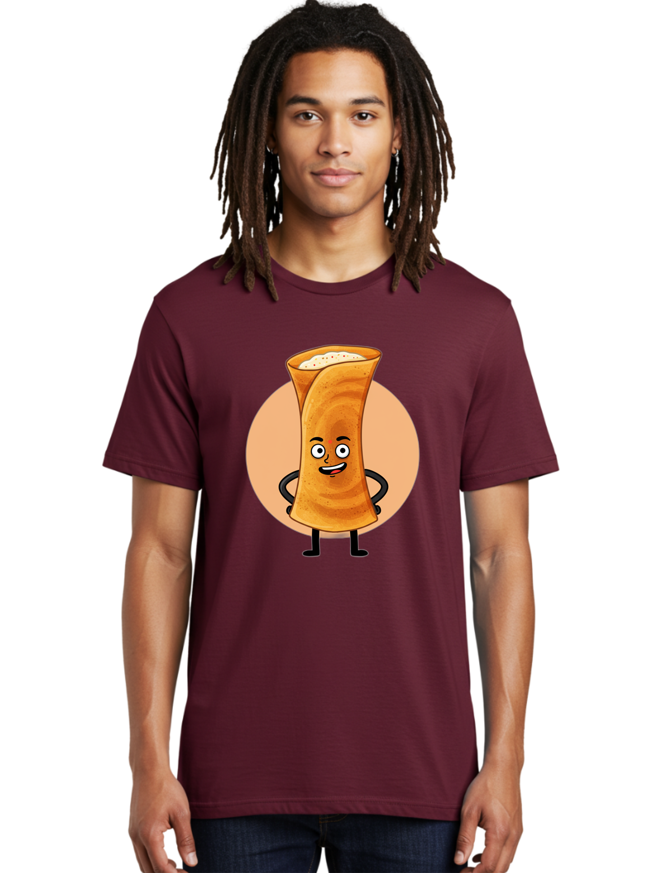 Dabba-Chai Men'S Graphic Tee, 100% Cotton, Comfortable Casual Summer Wear, Machine Washable, Cartoon Cup Of Tea, Dabba Chai, Indian Tea Culture, Anthropomorphic Beverage, Fun Illustration, Masala Chai, Tea Lover, Cute Character Baa437